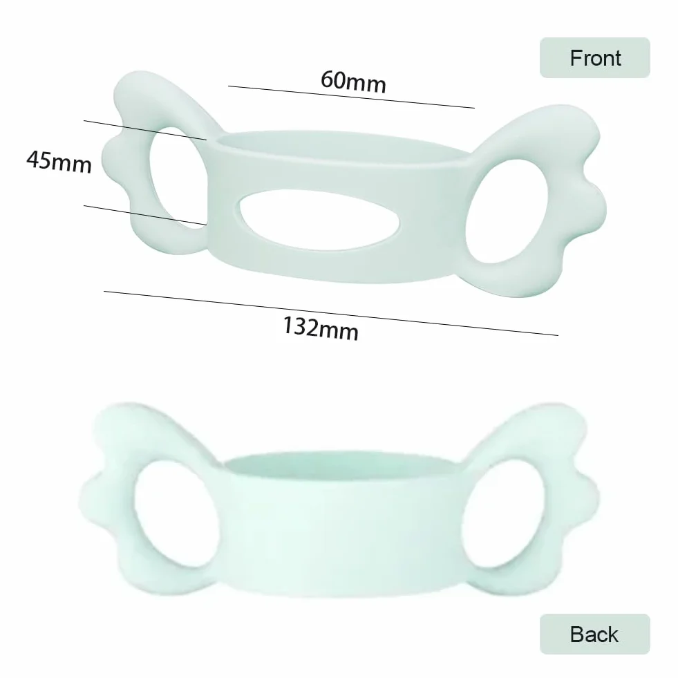 Impugnatura per Biberon, Manico Per Biberon Silicone, Maniglia per Biberon in Silicone, Manici per Biberon a Collo Largo, Biberon in Silicone per Bambini, Facile Installazione Manici Per Biberon,2PCS