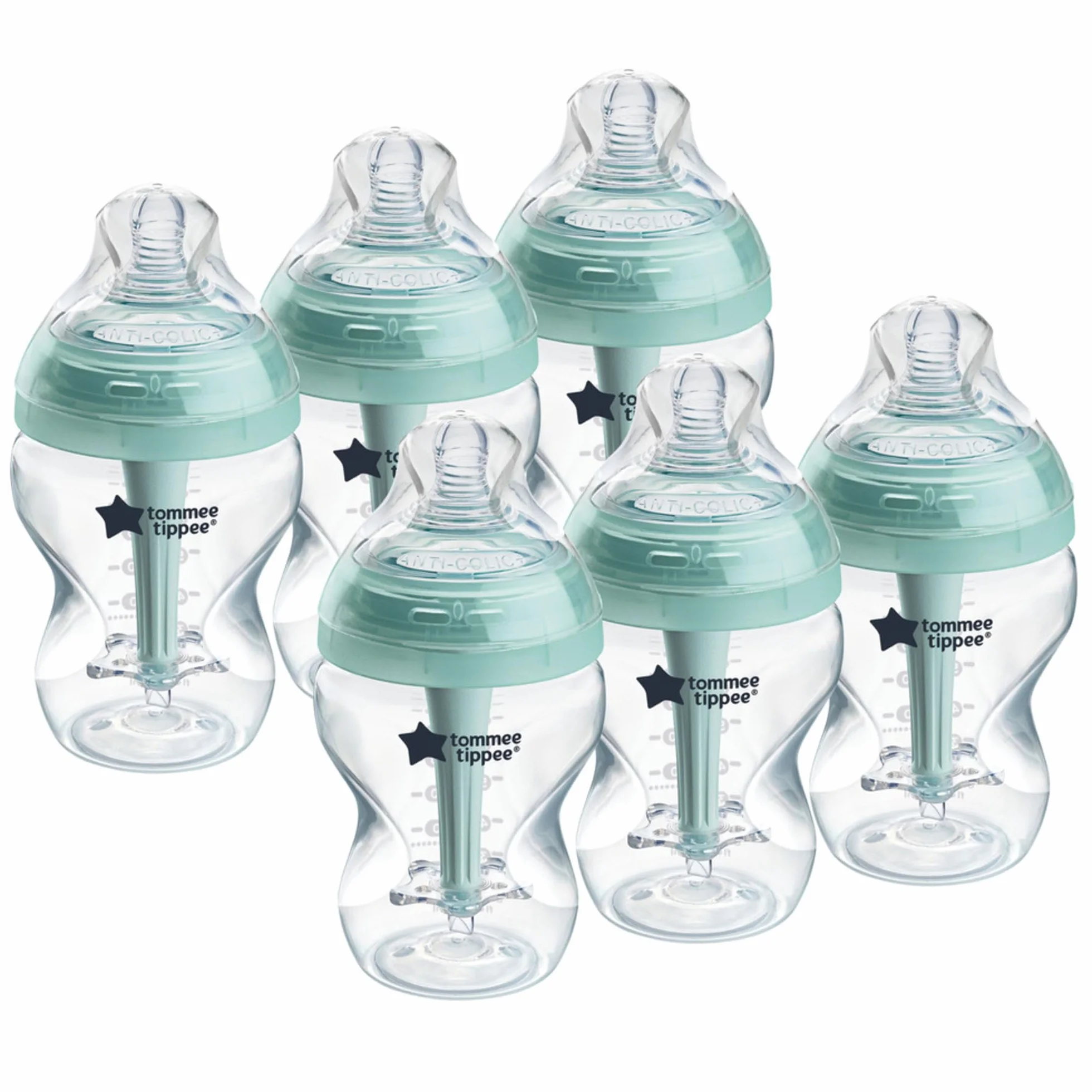 Tommee Tippee biberon, 260ml | biberon anti-colica avanzato, con tettarella simile al seno materno, cannuccia anti-colica ventilata, autosterilizzante