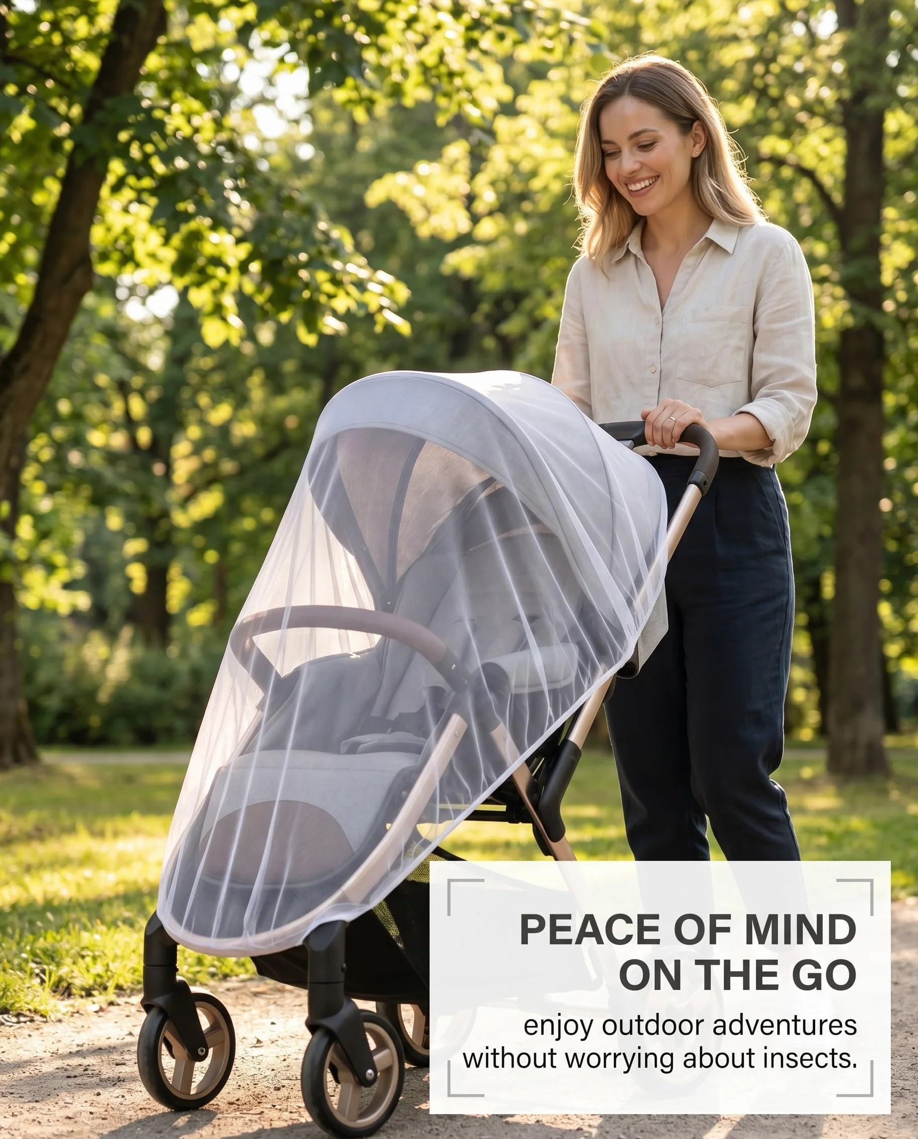 Zanzariera Universale Bianco 1pz per Passeggino Carrozzina Culla Neonato. Protezione Insetti e Zanzare, per un Sonno Sereno e Sicuro del Bambino.