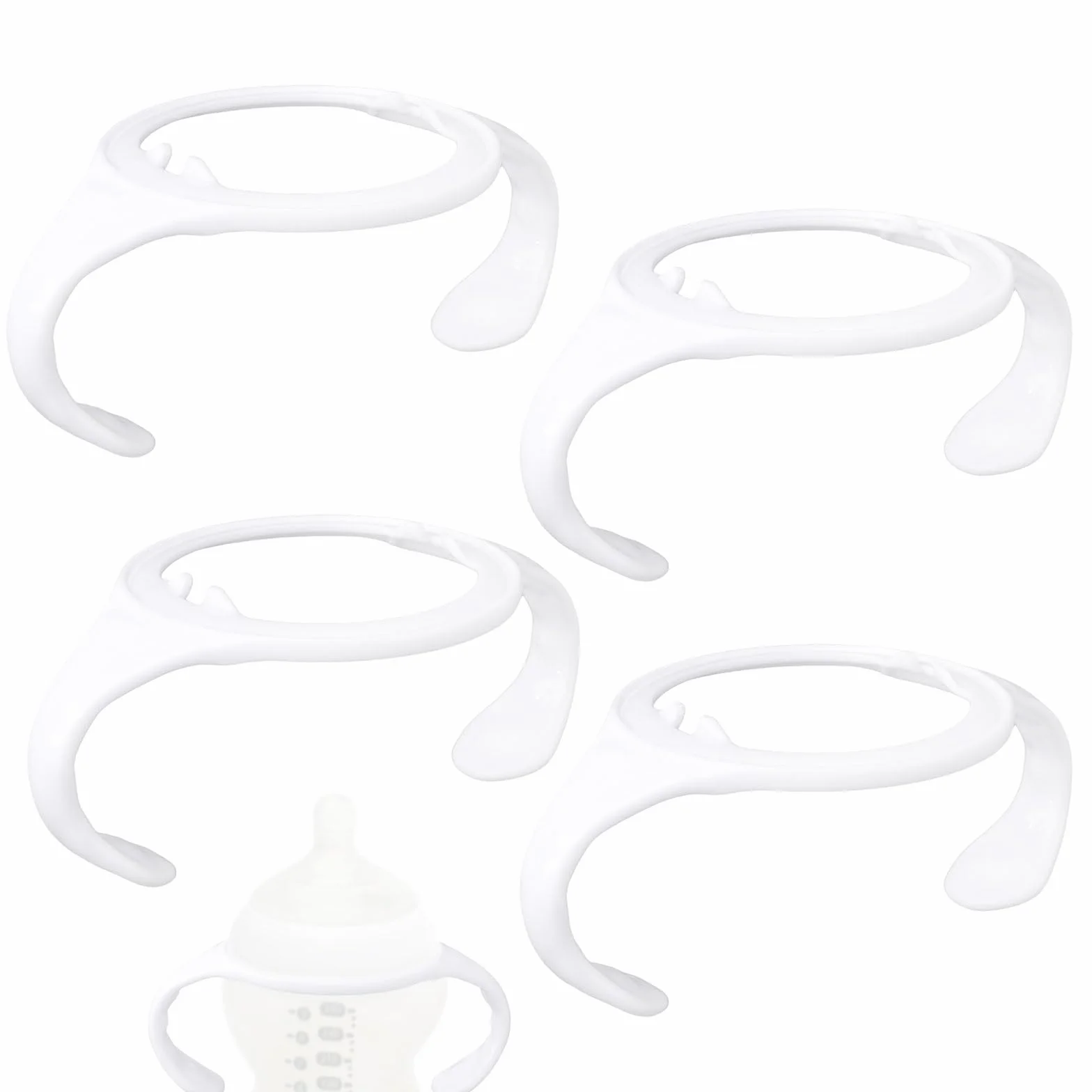lasuroa 4pz Manici per Biberon per Tommee Tippee, Impugnatura Ergonomica Antiscivolo Un Facile Senza BPA Supporto di Ricambio Biberon Neonati