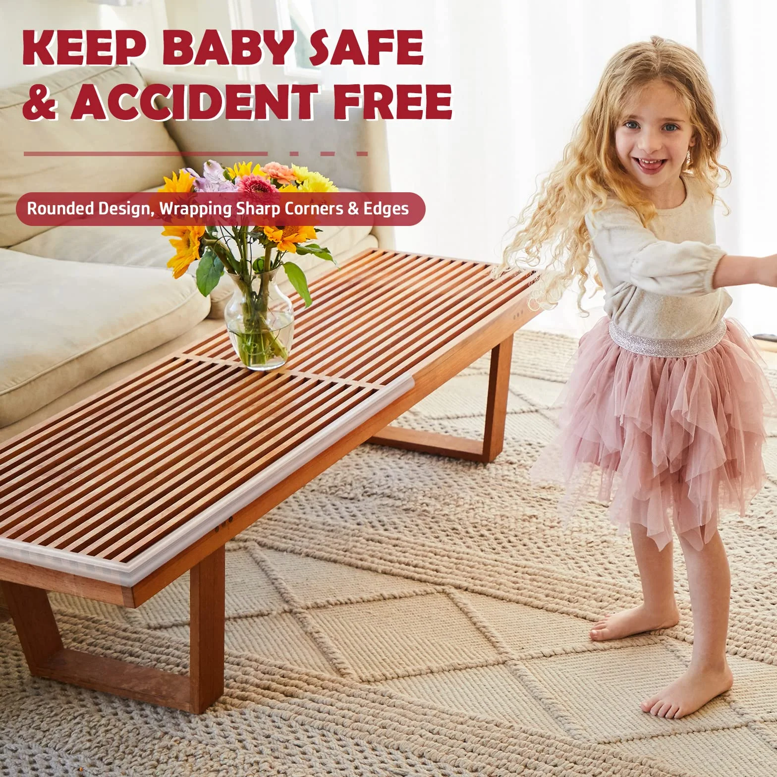 Romon 3 Metri Paraspigoli Per Bambini, Protezioni Antispigolo Trasparenti Autoadesiva PVC, Può essere Utilizzato su Tavoli, Pareti, Cassetti, Scale, ecc.