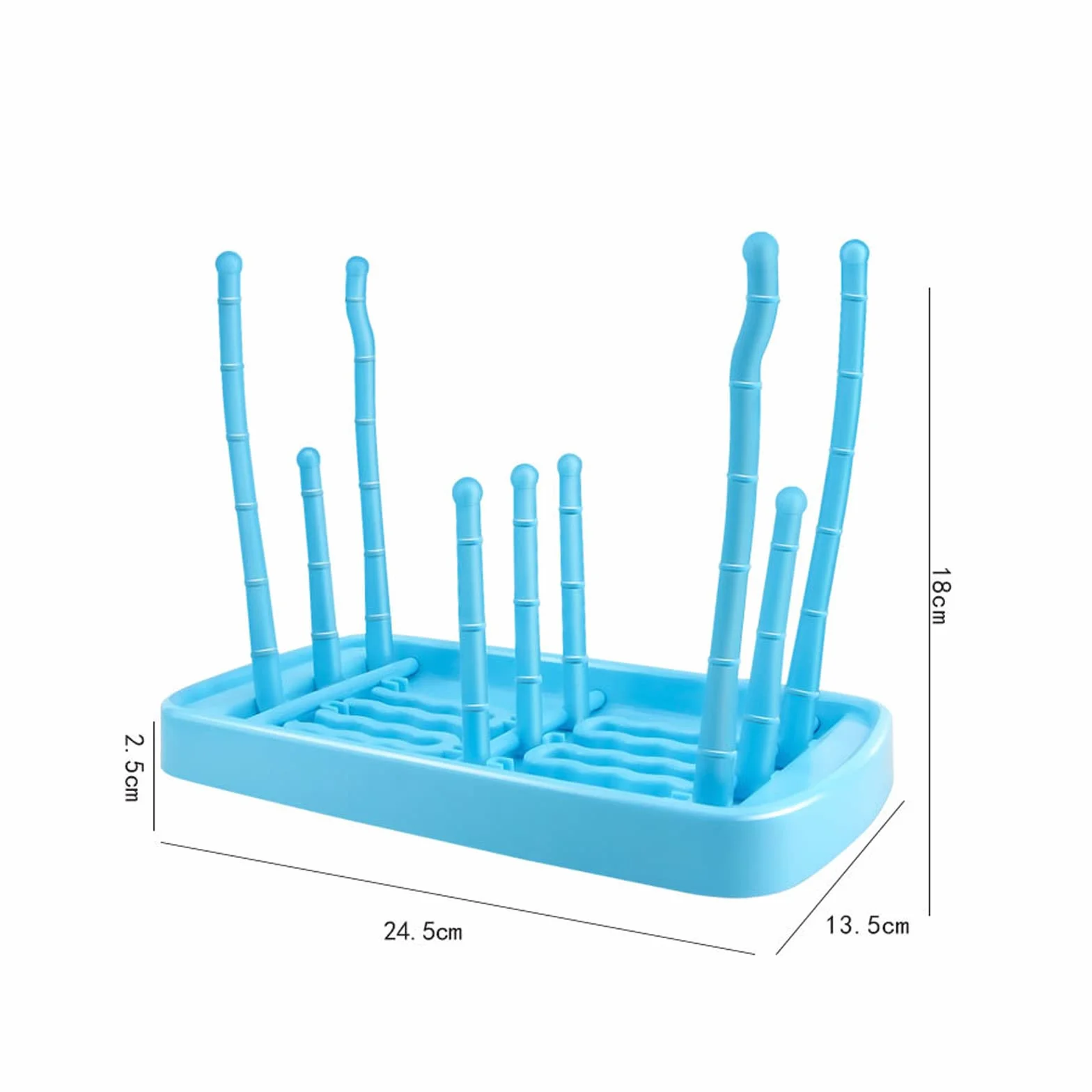TMRBBesty Rastrelliere Asciuga Biberon,Asciuga Biberon,Scolabiberon,Bottiglia Stendino Scolabiberon,Viene fornito con 1 una spazzola per bottiglia di latte in silicone,Tazze da Bambino,Blu