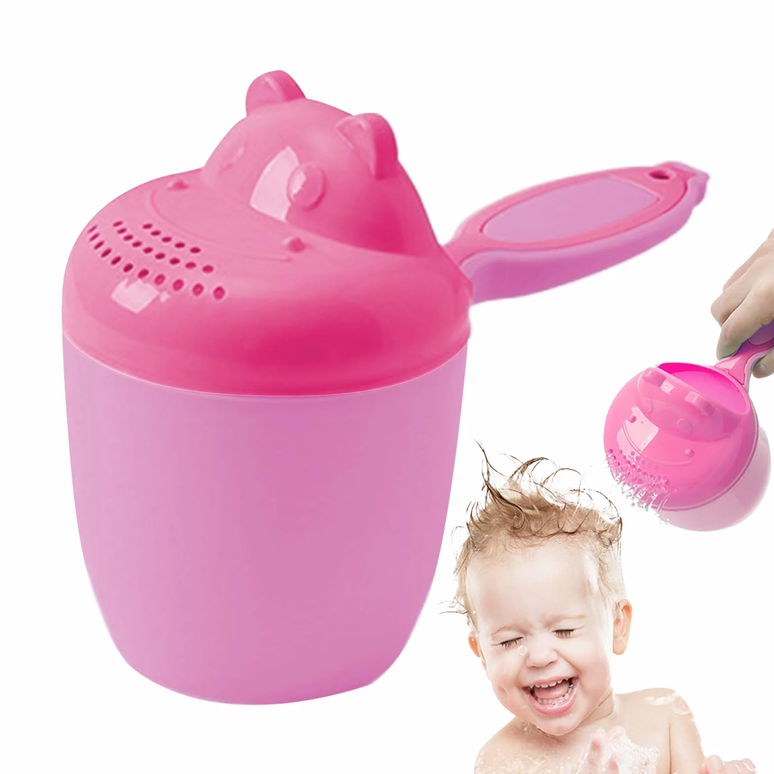 Bicchiere di risciacquo per neonato, tazza da versare da bagno per bambini, versatore di cartone spesso per il lavaggio dei capelli di ragazza e ragazzo, doccia di testa, pulizia giardinaggio