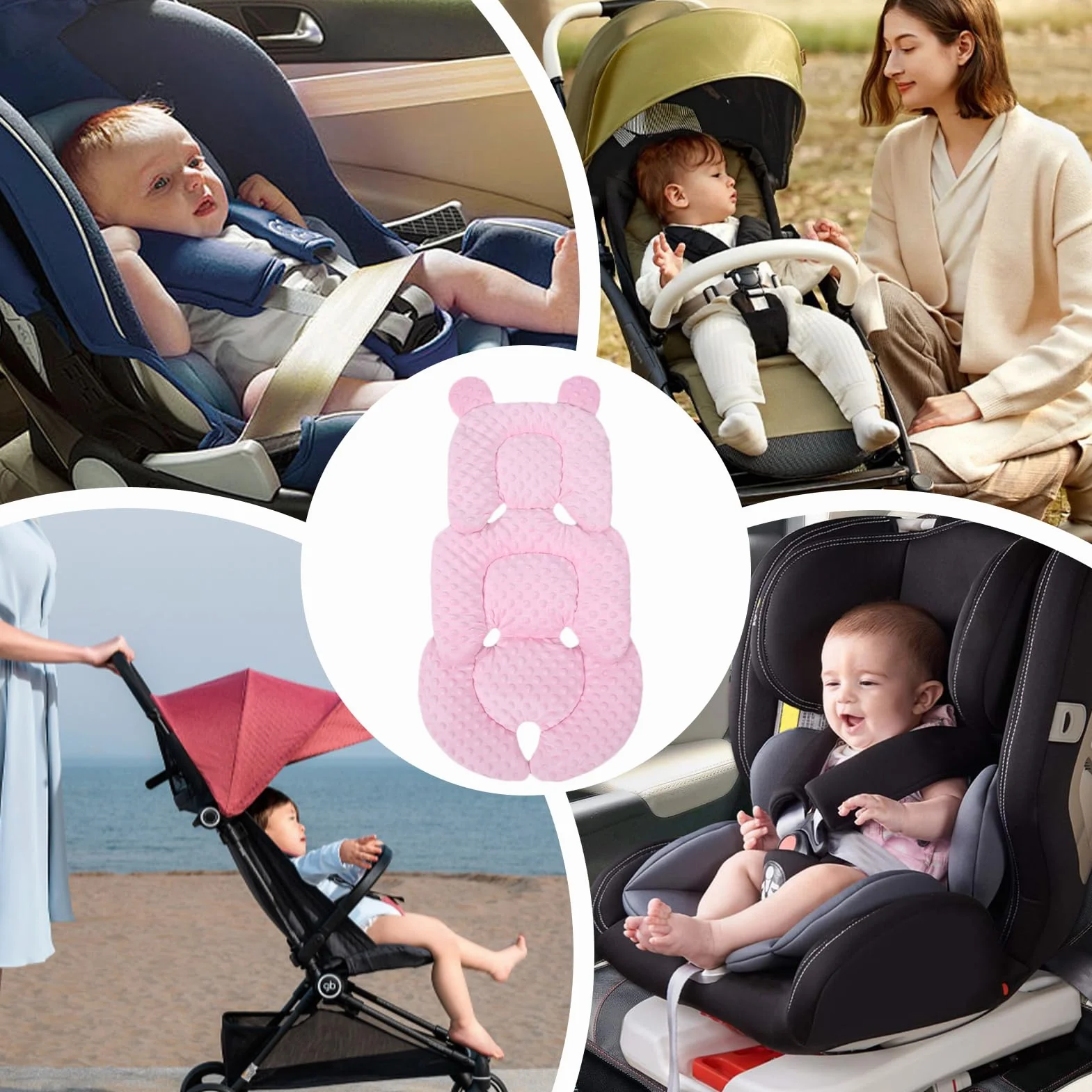 Materassino Universale Per Passeggino - Materassino Reversibile Per Passeggino, Traspirante Fodera Per Passeggino In 100% Cotone, Cuscino Bifacciale Per Seggiolino Auto E Passeggino Per L'estate