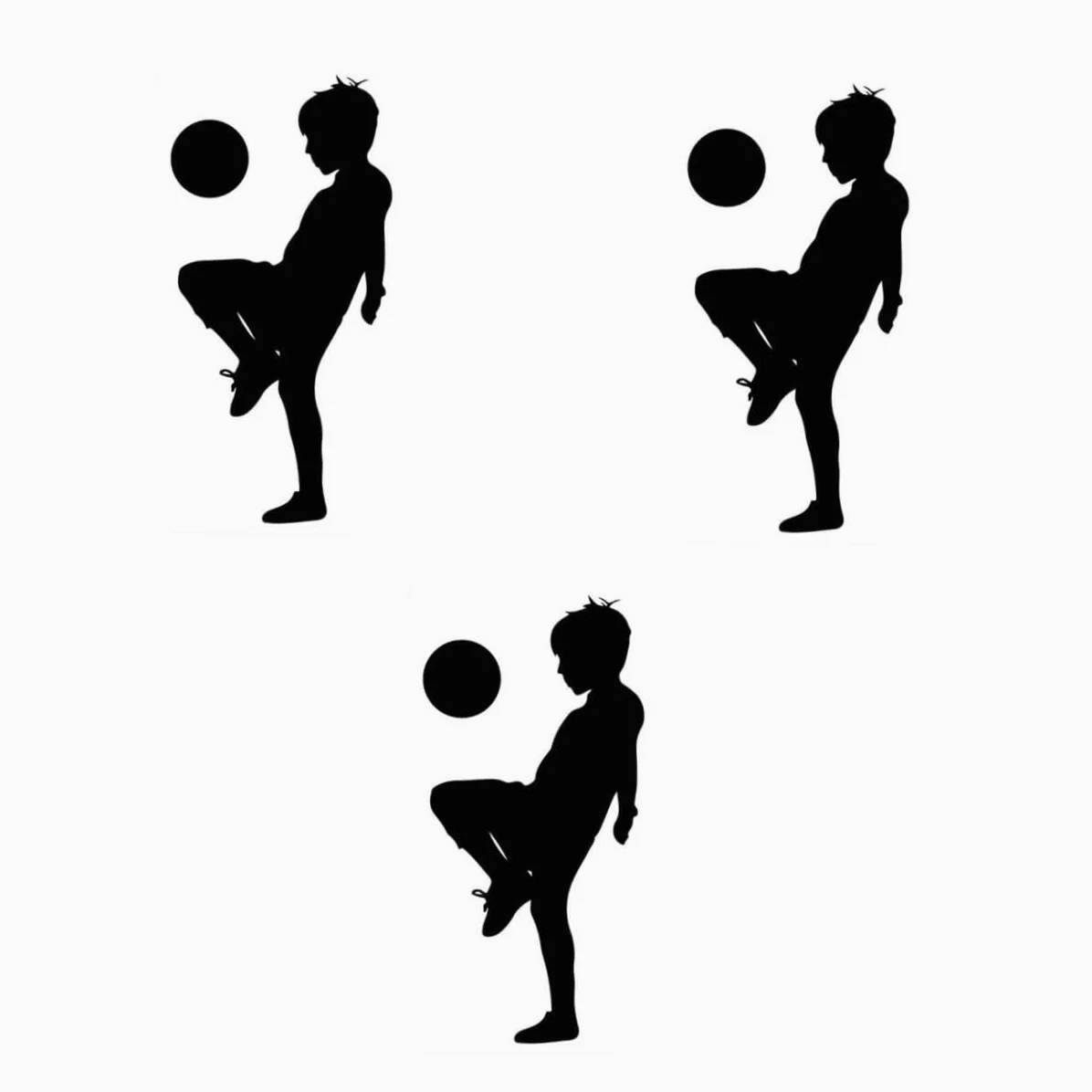 Angoily 3 Pezzi adesivo da parete calcio adesivi di calcio camera giocare calcio per adesivi neri decorazioni sport adesivi decorativi per ragazzi adesivi murali per Nero