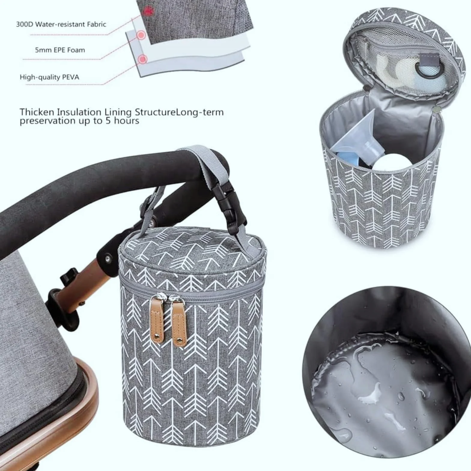 Termos Pappa Infante Porta Bottiglia Termico – Biberon Scalda Portatile con Borsa Termica, Ideale per Latte Infante e Biberon
