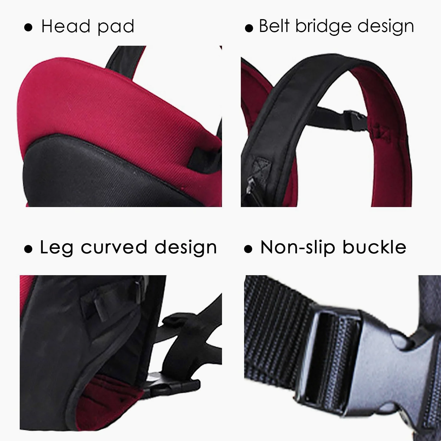 SONARIN Nuova Marsupio Neonati,Sicura e Comoda,rinforzata in posizione ergonomica, portatile traspirante multifunzionale all-season,varietà di posizione, il miglior regalo per bambini(Rosso scuro)