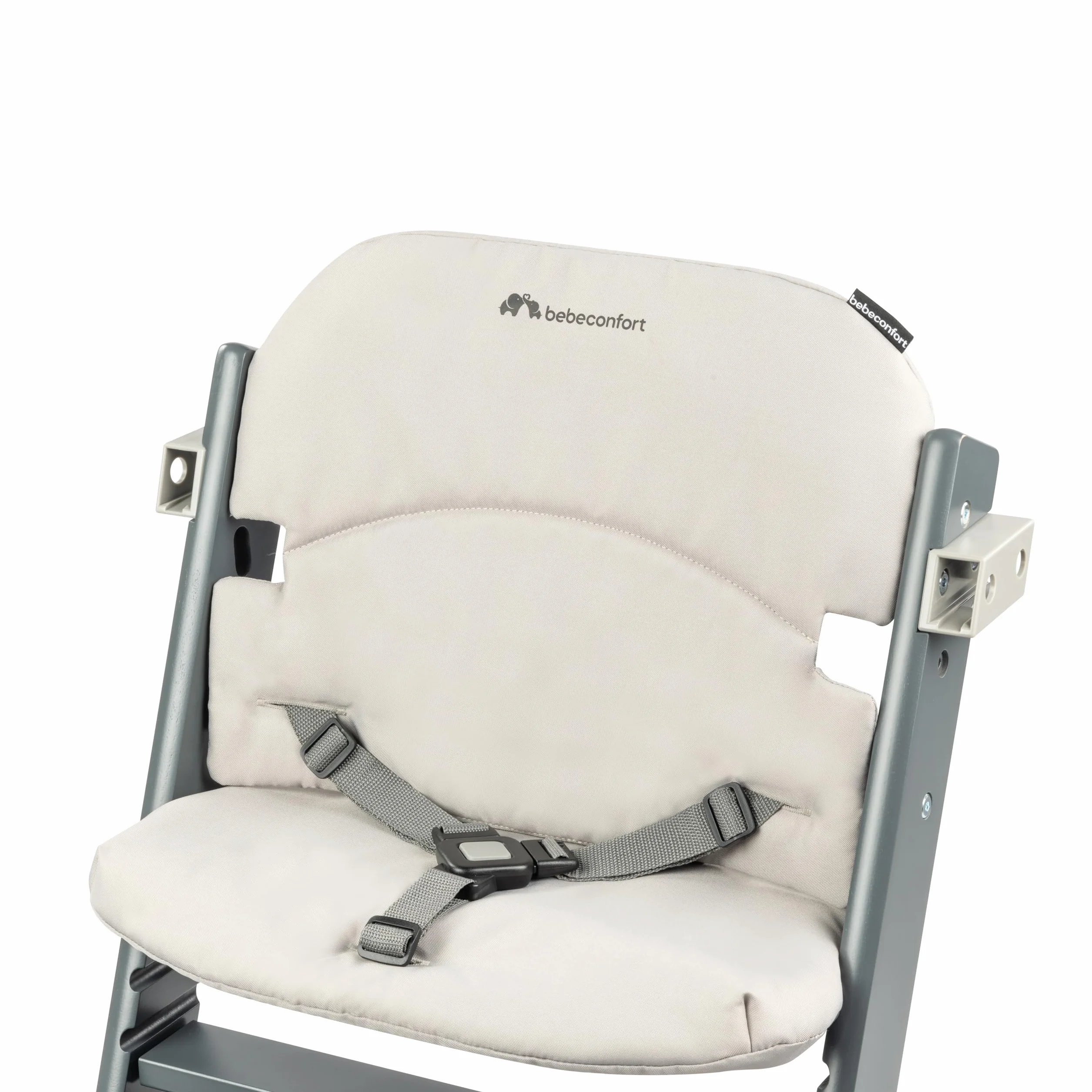 Bebeconfort Cuscino per Seggiolone pappa in legno Timba e Timba Basic, rivestimento impermeabile, colore Grey Mist