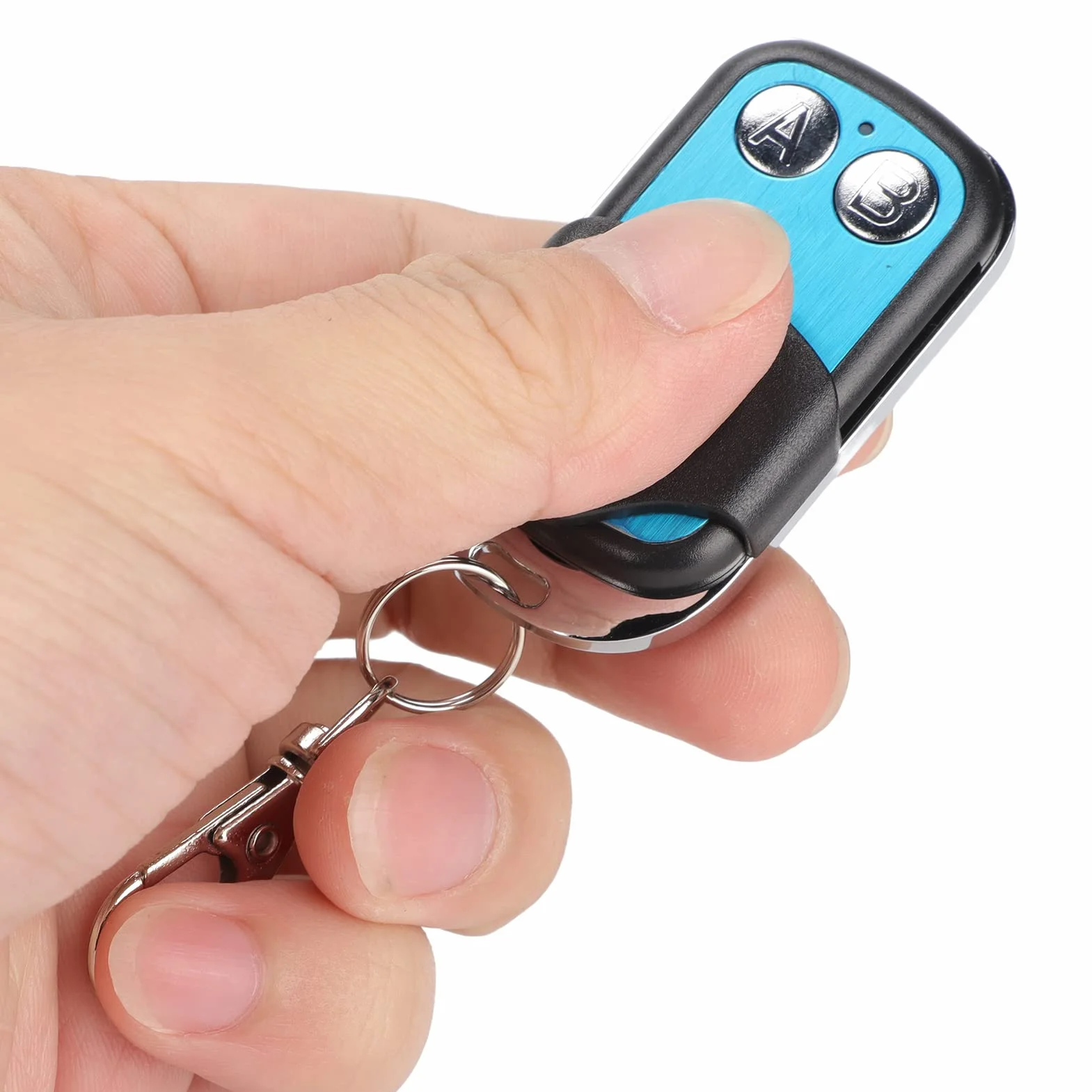 Interruttore Telecomando a Relè DC3.7-2V, Interruttore Wireless Universale a 433Mhz a 2CH, con Pulsante di Apprendimento per Il Sistema di Moduli a Scatto