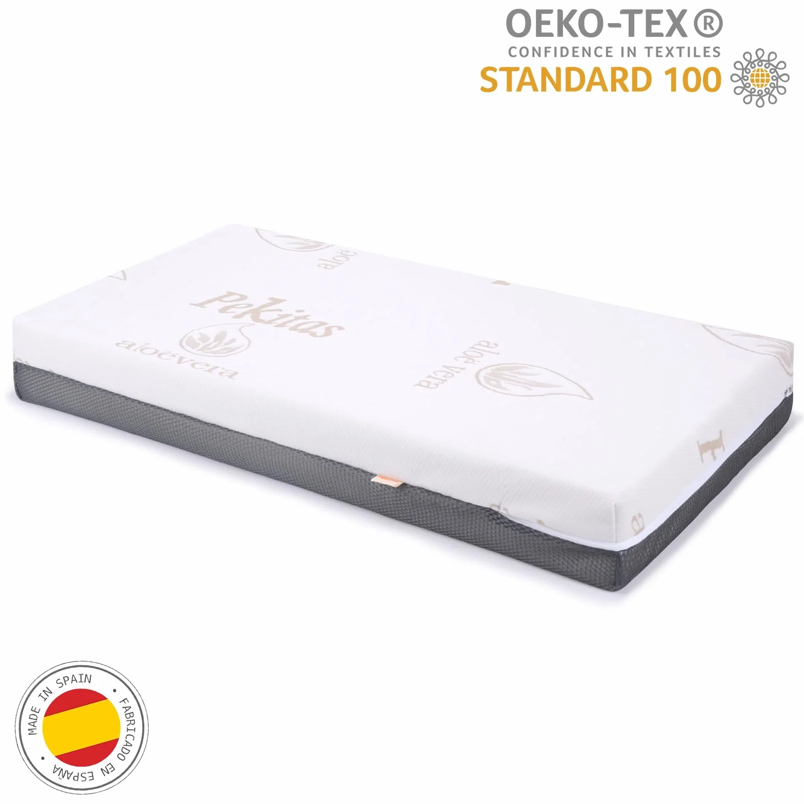 PEKITAS Materasso Culla Co-sleeping 90x40 cm spessore 10 cm ibrido reversibile doppio lato fodera rimovibile lavabile durezza stabile traspirante anti-annegamento culla per il neonato baby