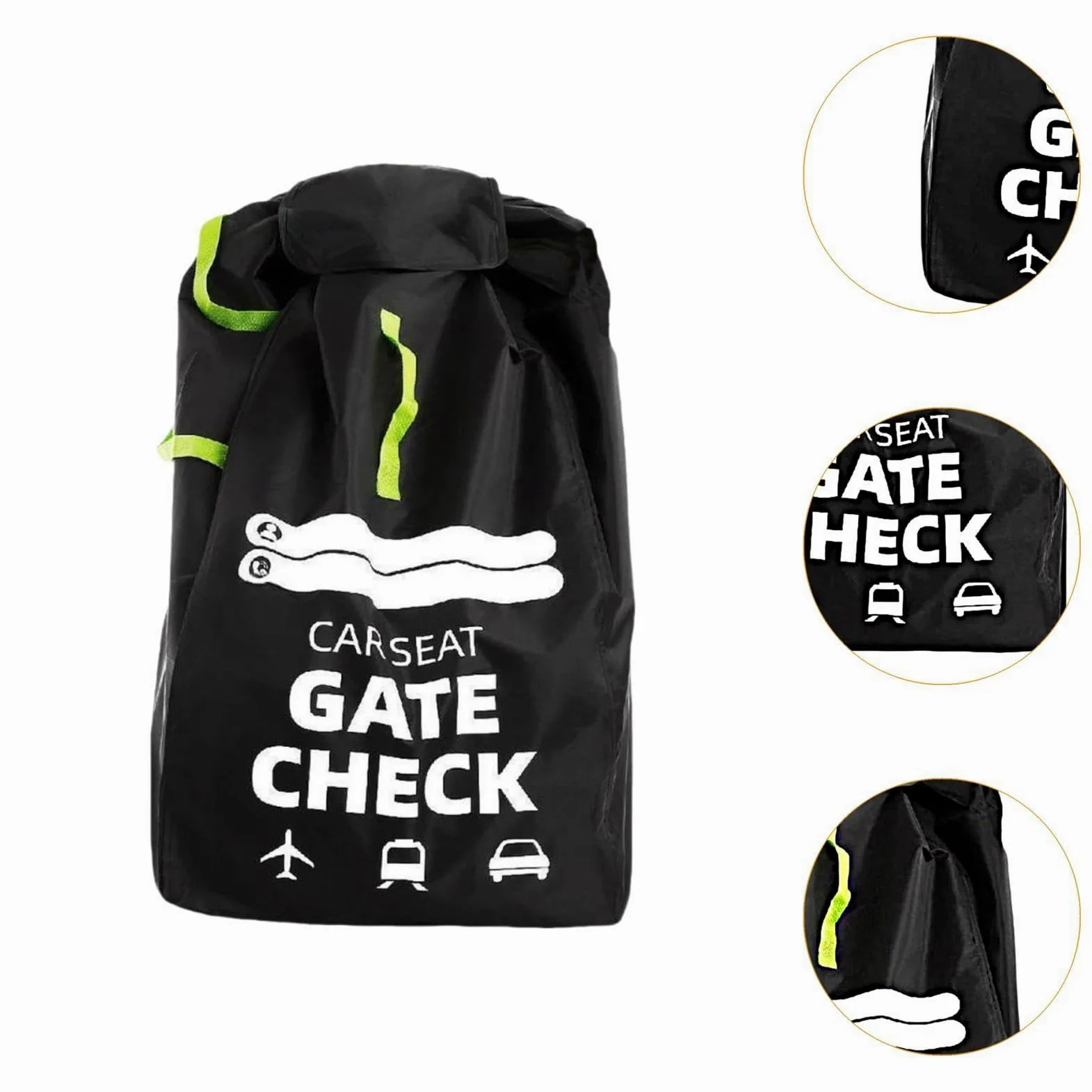 Borsa portaoggetti per seggiolino auto, grande, universale, in tessuto Oxford, multifunzionale, rinforzata, per aereo, leggera, copertura per, a