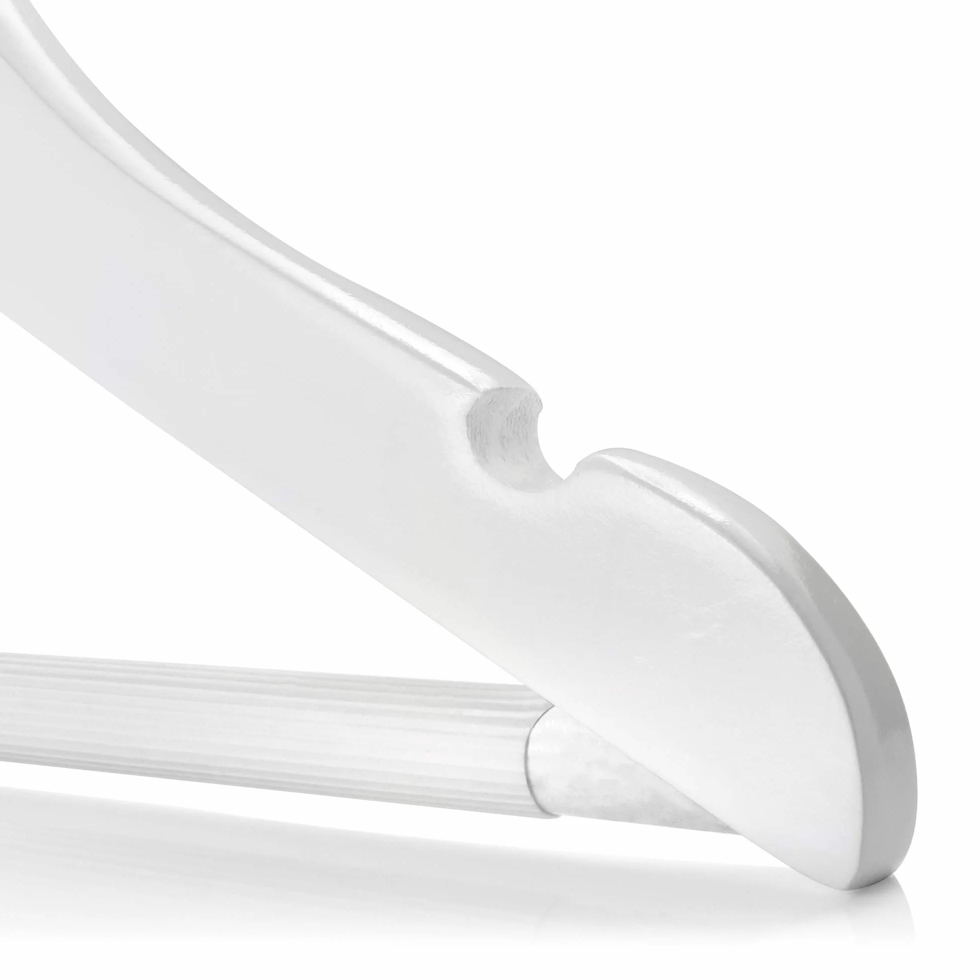 HANGERWORLD 12 grucce in legno per bambini, 30 cm, antiscivolo, per vestiti e pantaloni, colore: bianco