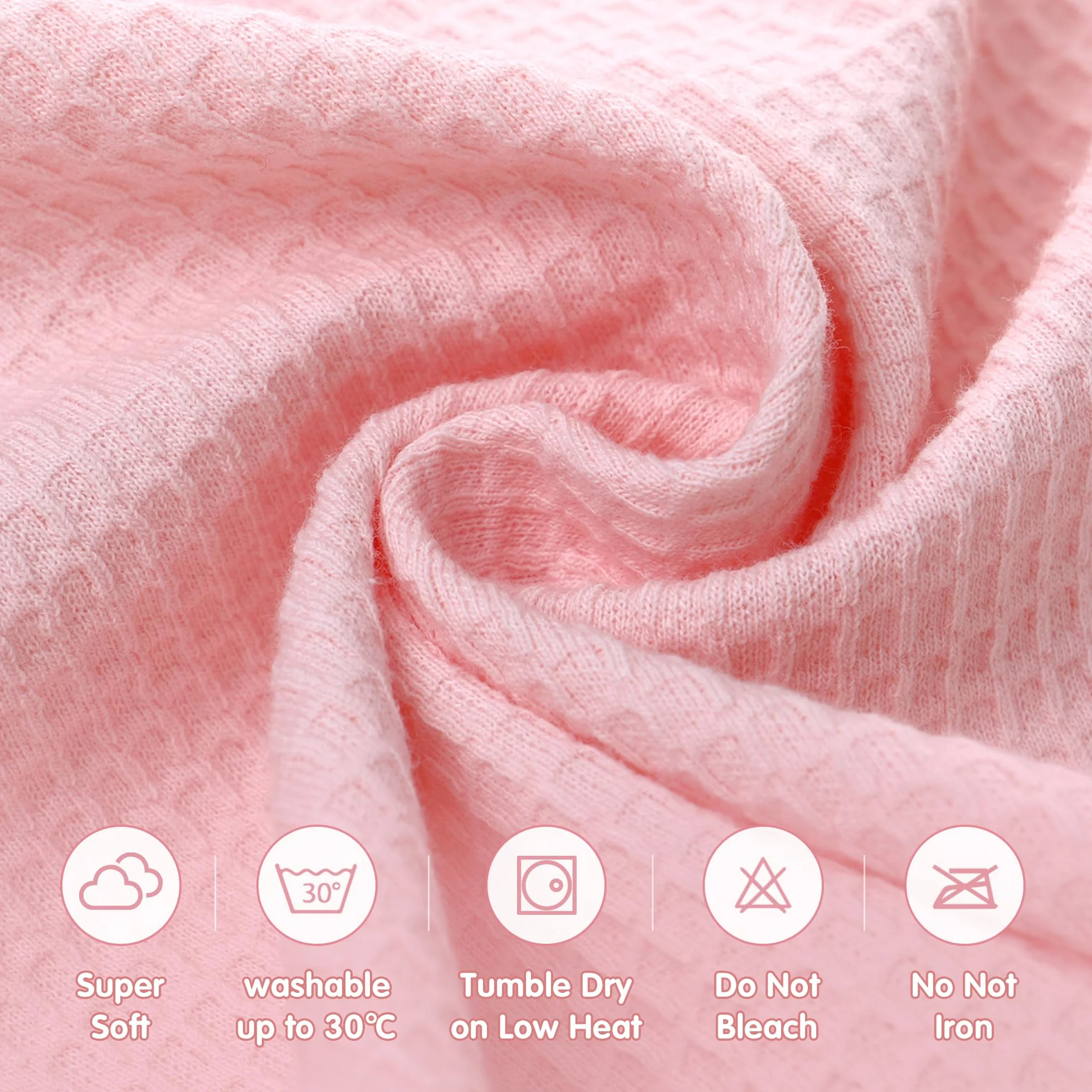 Coperta per ovetto, passeggino, 90 x 90 cm, in tessuto a nido d'ape, universale, per seggiolino auto