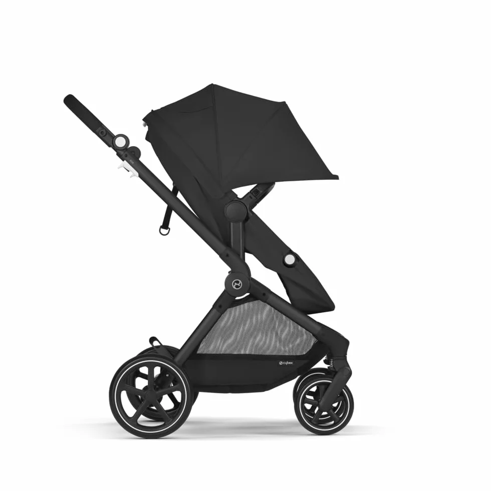 CYBEX Gold Passeggino 2-in-1 EOS, Sistema da Viaggio, Dalla Nascita fino a 22 kg (circa 4 Anni), Moon Black