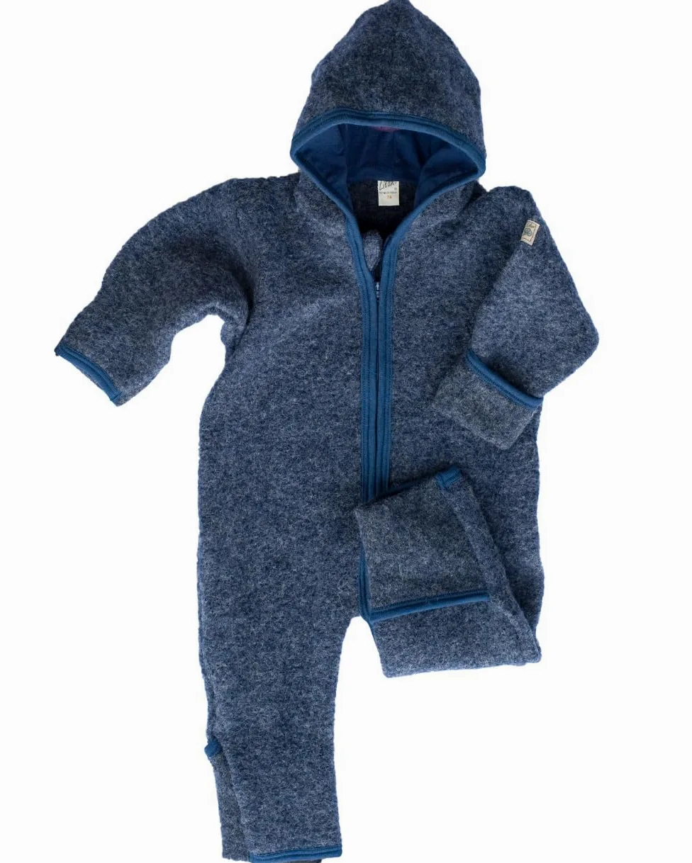 Lilano, Coperta spessa per bambini, 100% lana (kbT), 90 x 85 cm (naturale)