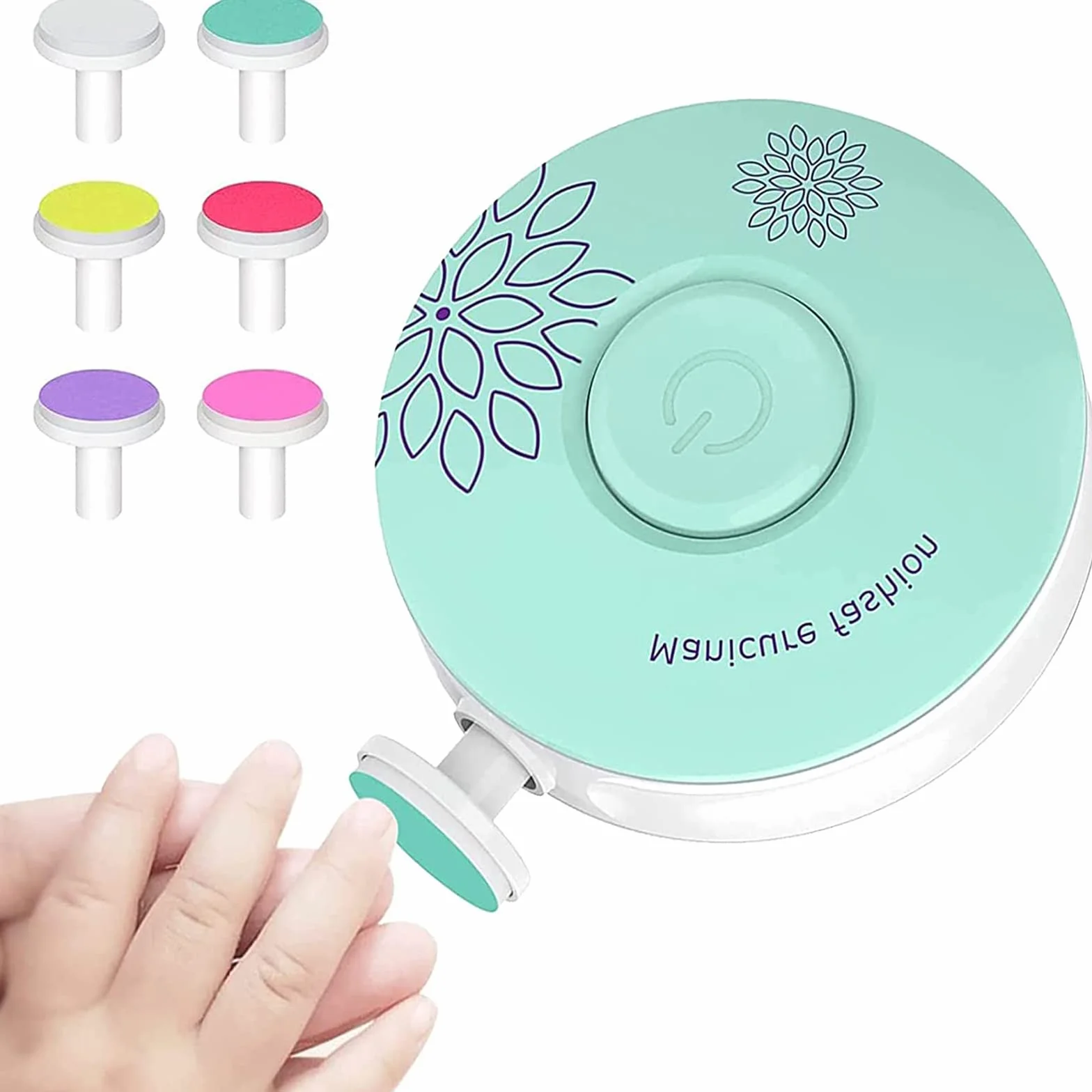 Tagliaunghie Neonato,Lima unghie neonato,Lima Unghie per Bambini 6 in 1 Lima per Unghie elettrica per Bambini Lima per unghie elettrica per neonati (Vert)