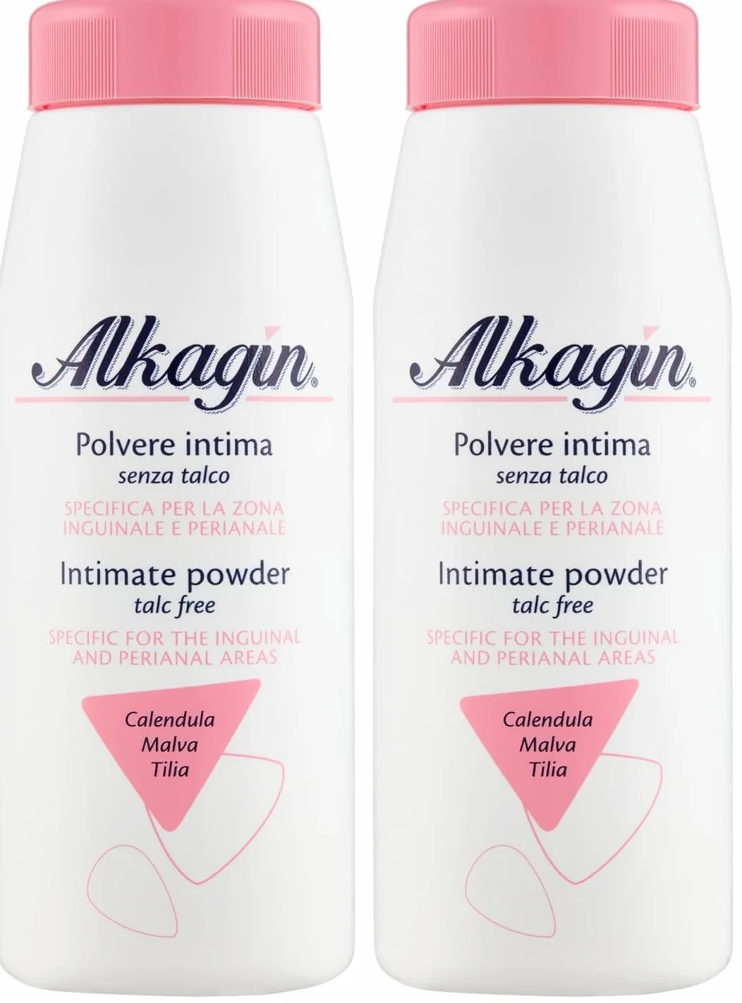 Alkagin Polvere Intima assorbente a base di Calendula, Malva e Tilia, Assorbe il sudore e l'umidità, Previene le Irritazioni, Senza talco, Formato 100g