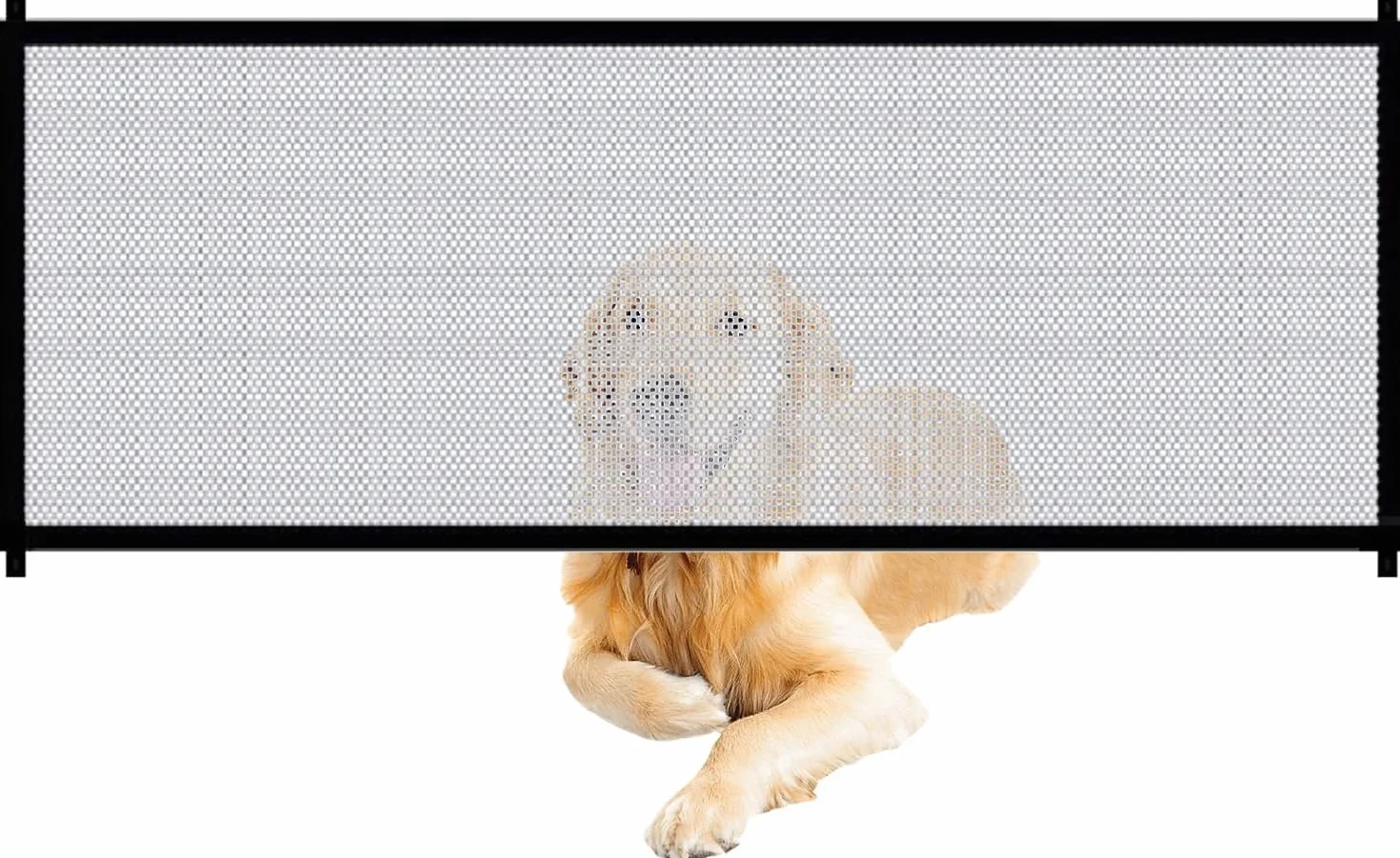 Barriera di Sicurezza Estensibile,Portatile Pieghevole Dog barriera di sicurezza,Cancelletto Portatile Pieghevole in Rete per Cani, animali domestici con base autopulente,Barriera (180 * 72 cm)