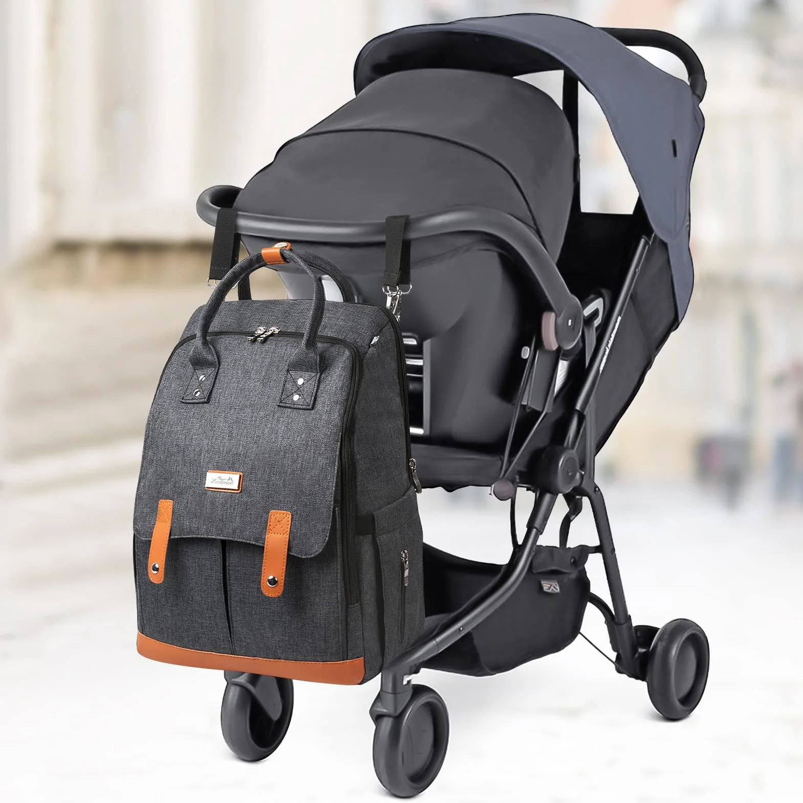 Viedouce Ganci Per Passeggino Universale，Ganci Per Zaino Passeggino Porta，Accessori Per Passeggini，Ganci Multifunzione ​Per Borsa Per Pannolini Carrozzina Carrello Della Spesa