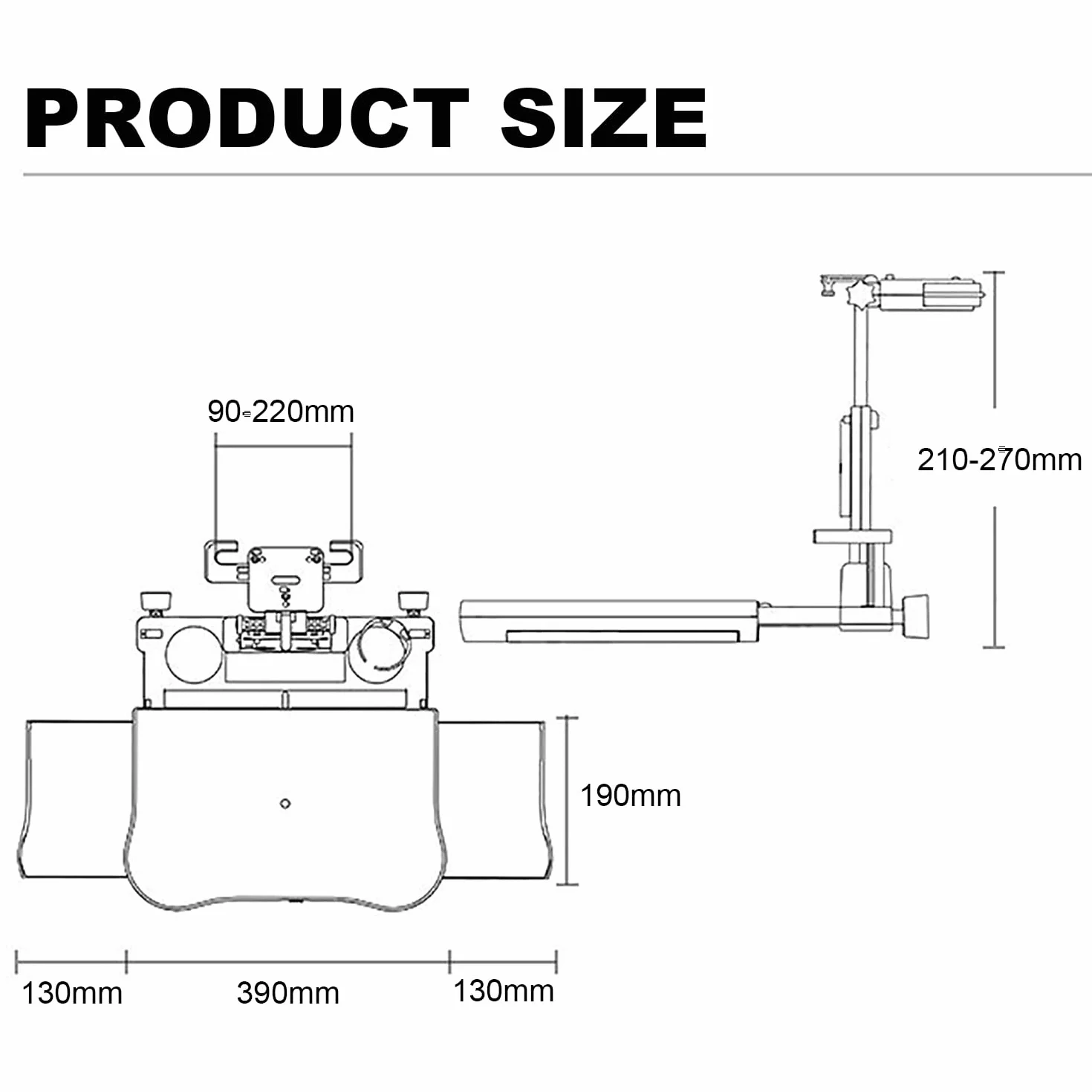 Tavolino per Auto，Vassoio del Sedile Posteriore Automobile con Portabicchieri e Supporto,Tavolino Regolabile per Cellulare Portata 15-20 kg，per Lavorare, Scrivere，Cibo