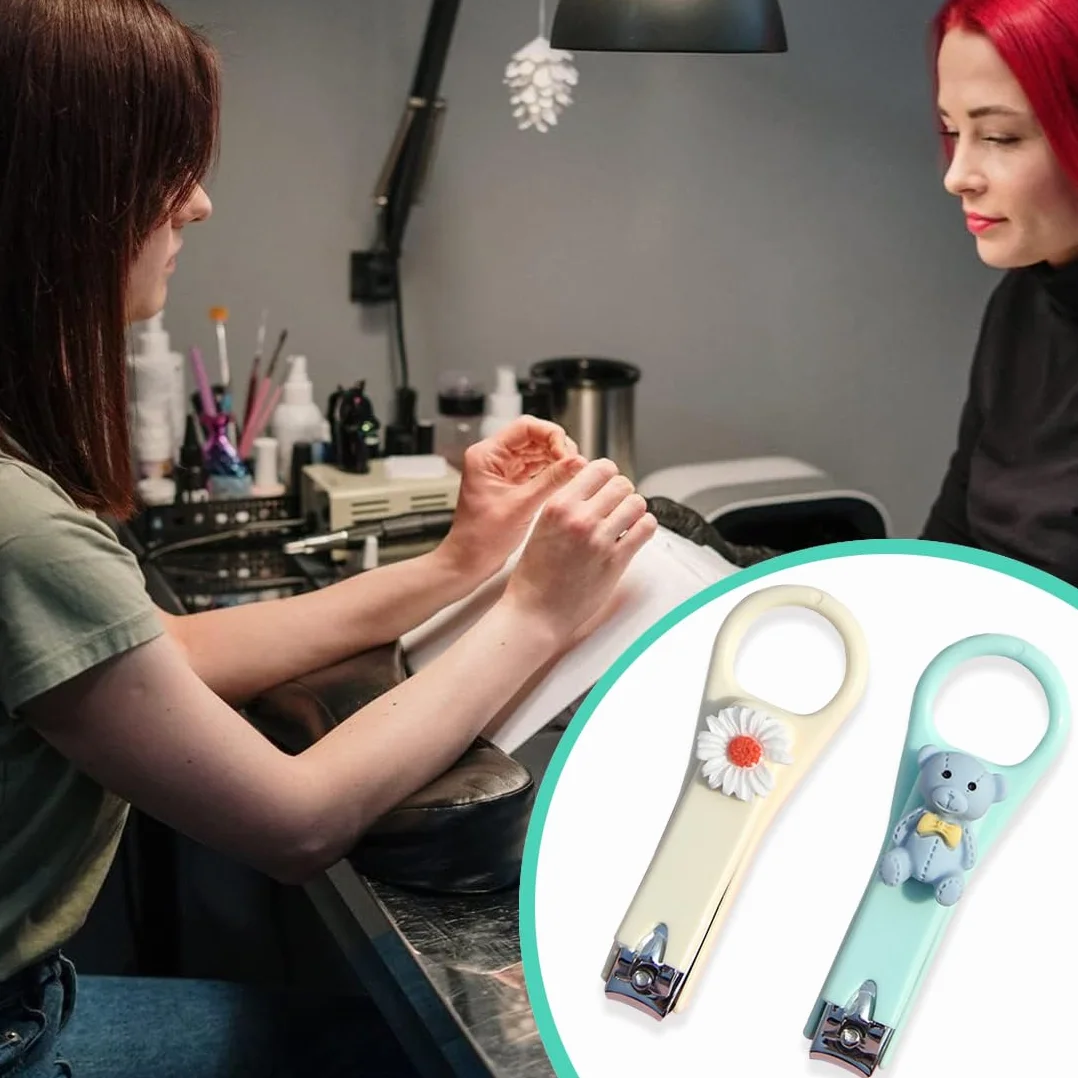 GXGM 2 Pezzi Tagliaunghie per Neonati e Bambini Tagliaunghie In Acciaio Inossidabile Di Alta Qualità Design Della Lama Curva Sharp Non Danneggia L'Armatura Cura delle Unghie e Manicure