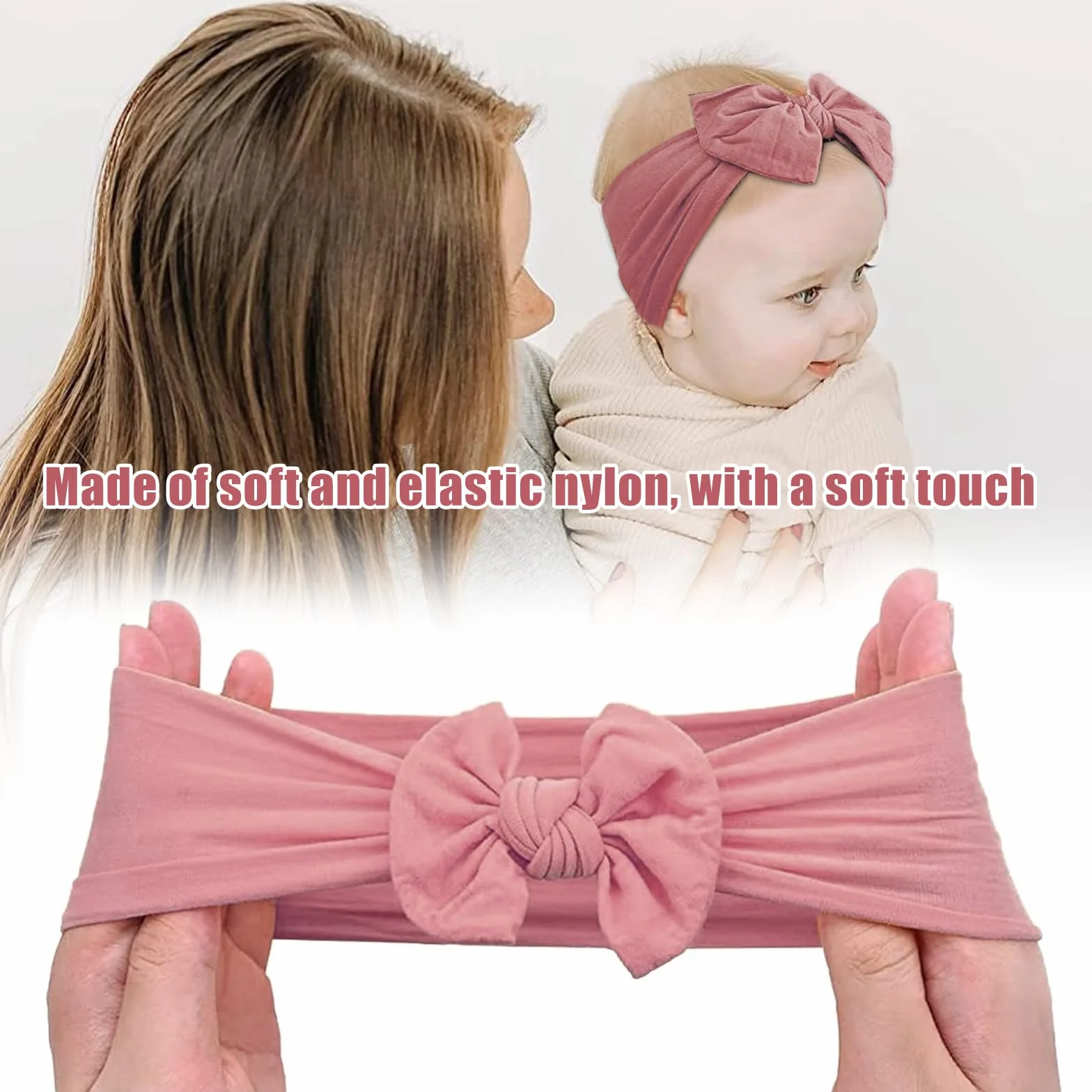 2 Pezzi Fascia Elastica, Accessori Neonata, Fascette Per Capelli Per Fiocchi Per Floreale, Regalo Per Bambini Per Foto