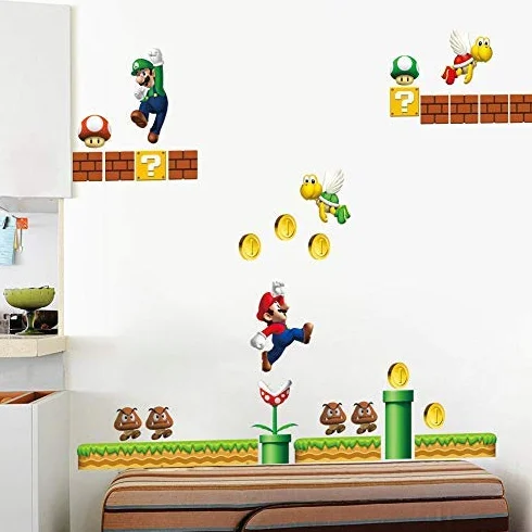 Adesivo Super Mario Adesivo da Parete Decorazioni per camerette