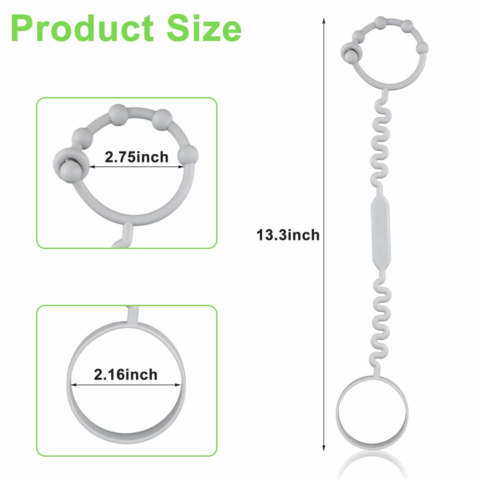 2 Pezzi Cinghia Biberon, Cinturino per Bicchieri Sippy in Silicone Cinghia Elastica per Biberon Bungee Cinghia per Bicchiere Sippy per Seggiolone, Passeggino, Casa, All'aperto
