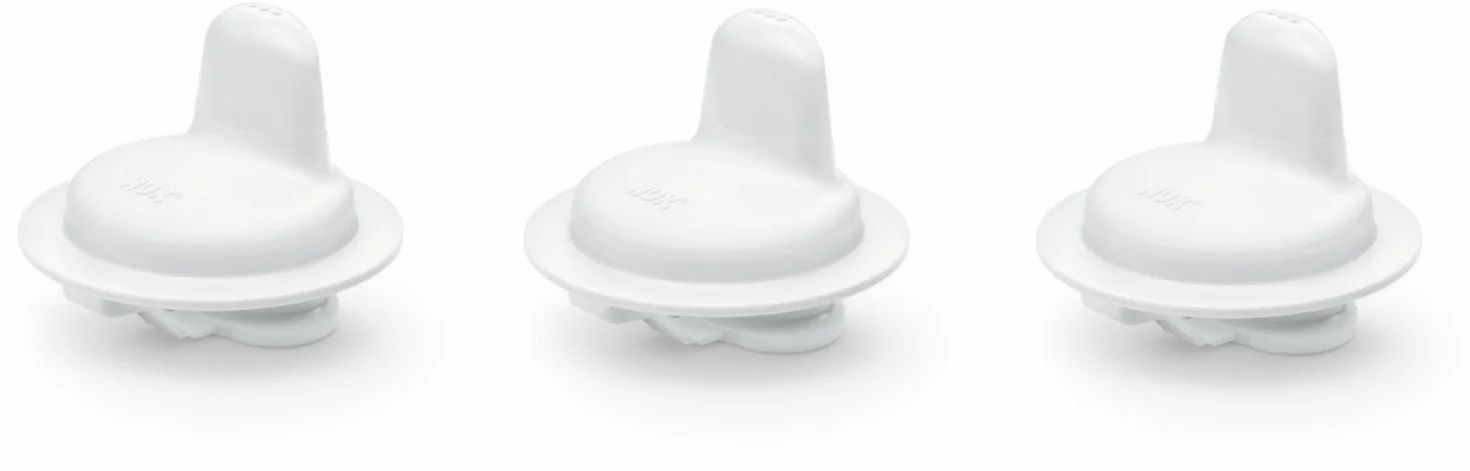 NUK First Choice 10255311 beccuccio rigido attivo per Kiddy Cup, bianco, confezione da 3 (3 pezzi)