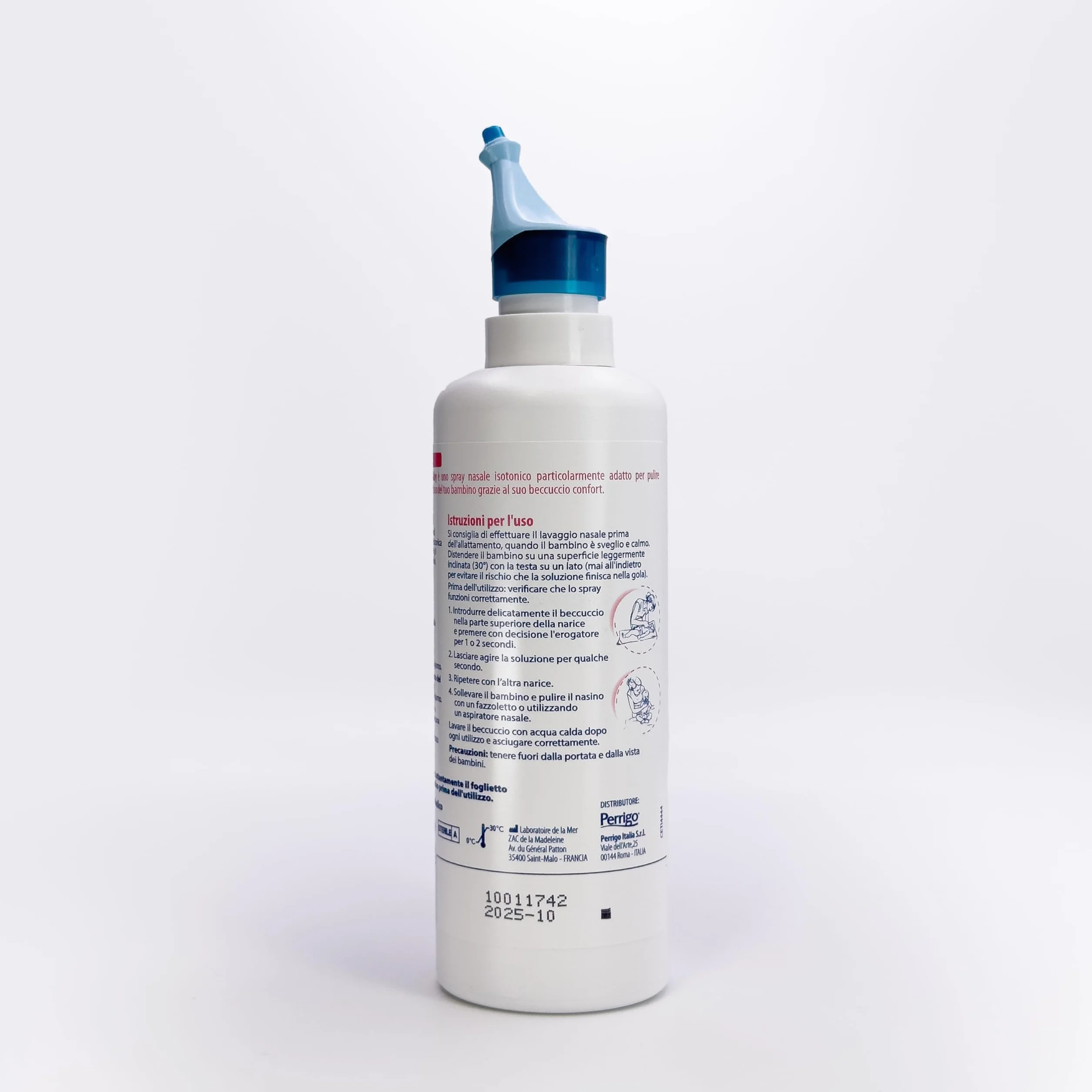Physiomer® Baby Spray Nasale 115 ml - Naso chiuso e che cola - 3in1: Libera │ Allevia│ Ripristina - Acqua di mare pura al 100% │Dai 15 giorni di età│Nebulizzazione Delicata│Comfort Tip®