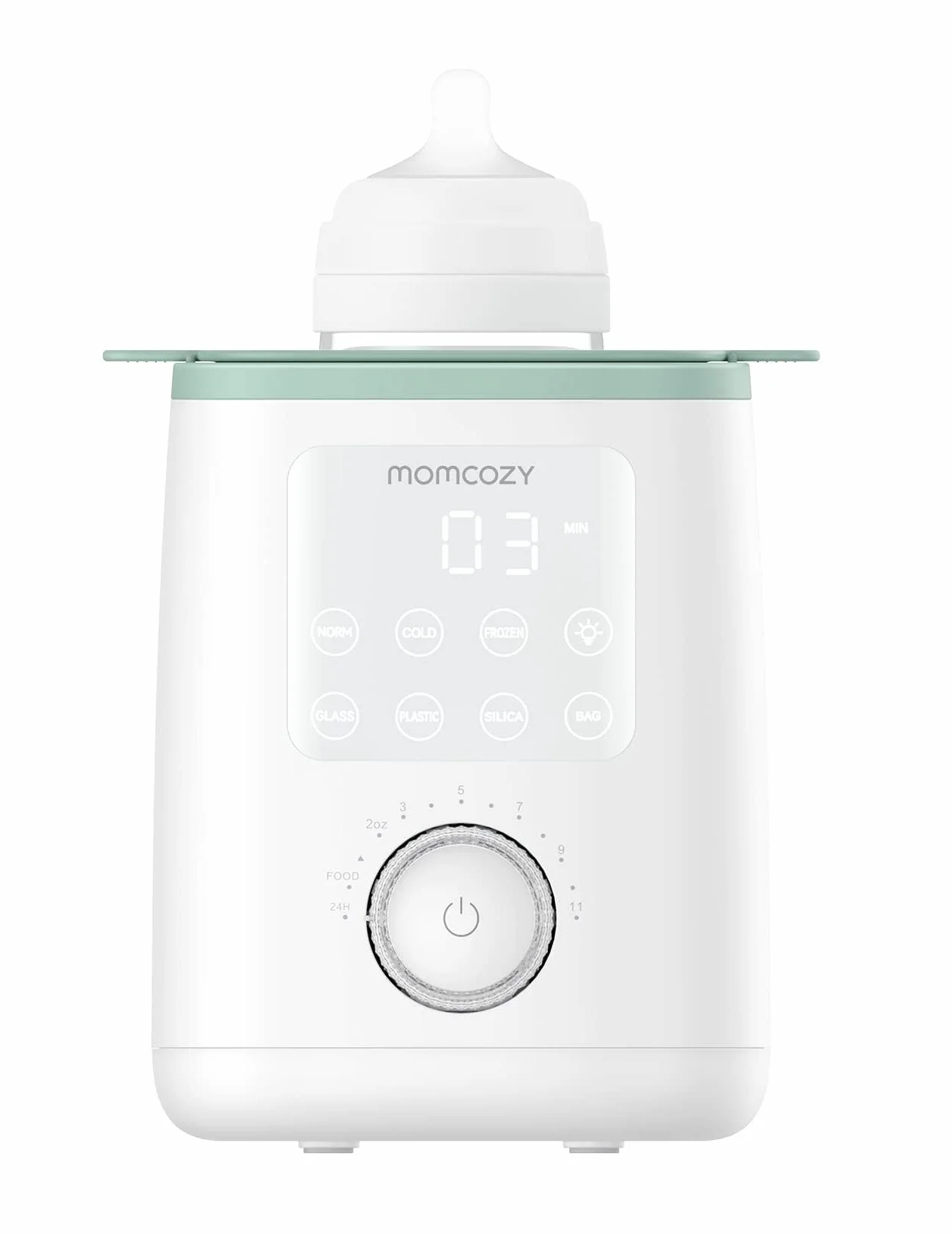 Momcozy MW02 Nutri scaldabiberon Baby con controllo preciso della temperatura e luce notturna | 9-in-1 scaldabiberon con riscaldamento rapido, spegnimento automatico e compatibilità universale per
