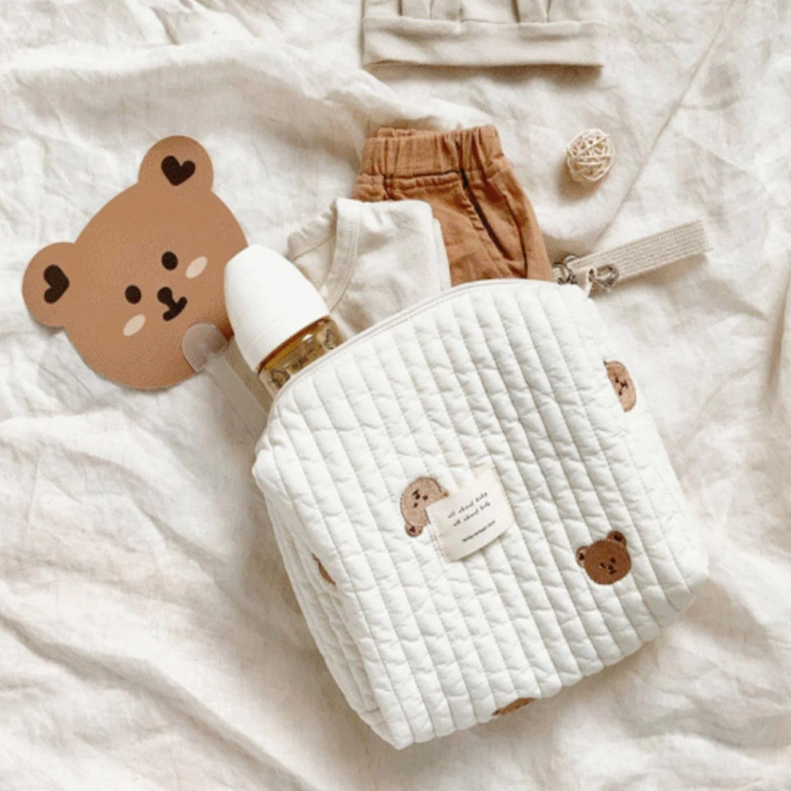 Borsa Per Pannolini Portatile Universale Per Bambini, Organizer Per Passeggino Facile Da Pulire, Grande Capacità, Tasca Con Cerniera, Riutilizzabile