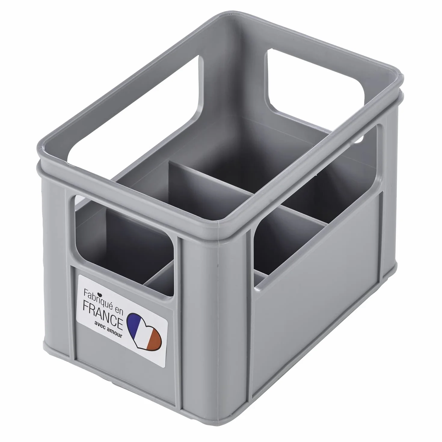 THERMOBABY Contenitore per 6 biberon, grigio carina, fino a 5,6 cm di diametro per biberon, prodotto in Francia