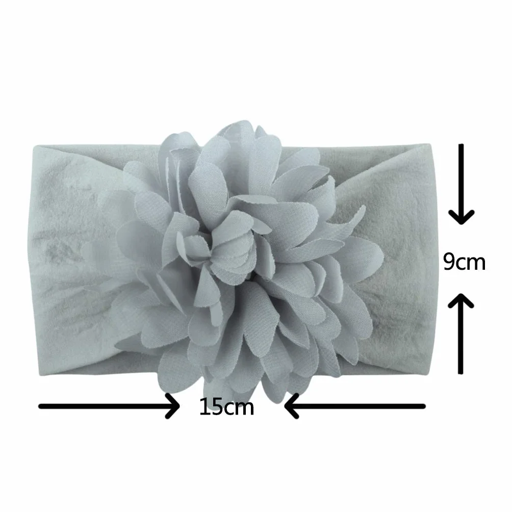 10pcs neonate fasce di nylon fasce per capelli fiore elastico turbante accessori per capelli per neonati bambini neonati
