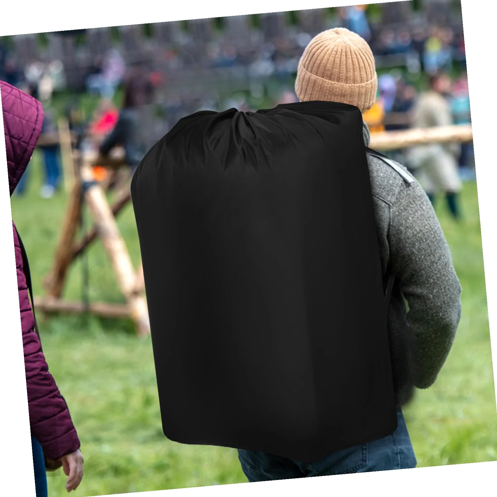 Borsa da Viaggio per Passeggino, Borsa per Aereo, Nylon Nero | Doppie Rinforzate Cuciture Bloccabile, Chiusura a Coulisse, Cinghie Spalla, e Viaggio Deposito