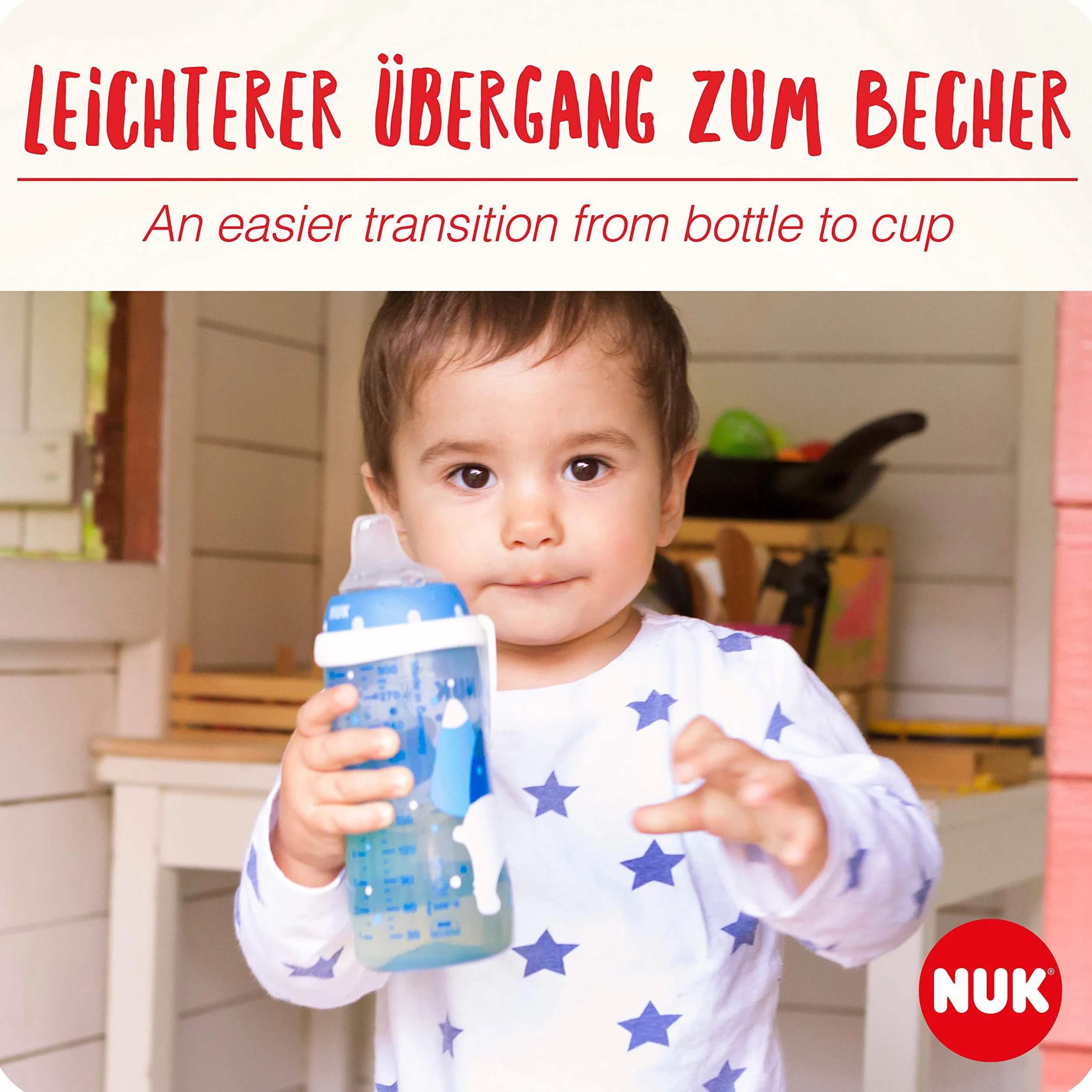 NUK Active Cup tazza Beccuccio morbido A Prova Di Perdite | Clip E Cappuccio Protettivo | Senza Bpa - 140 g