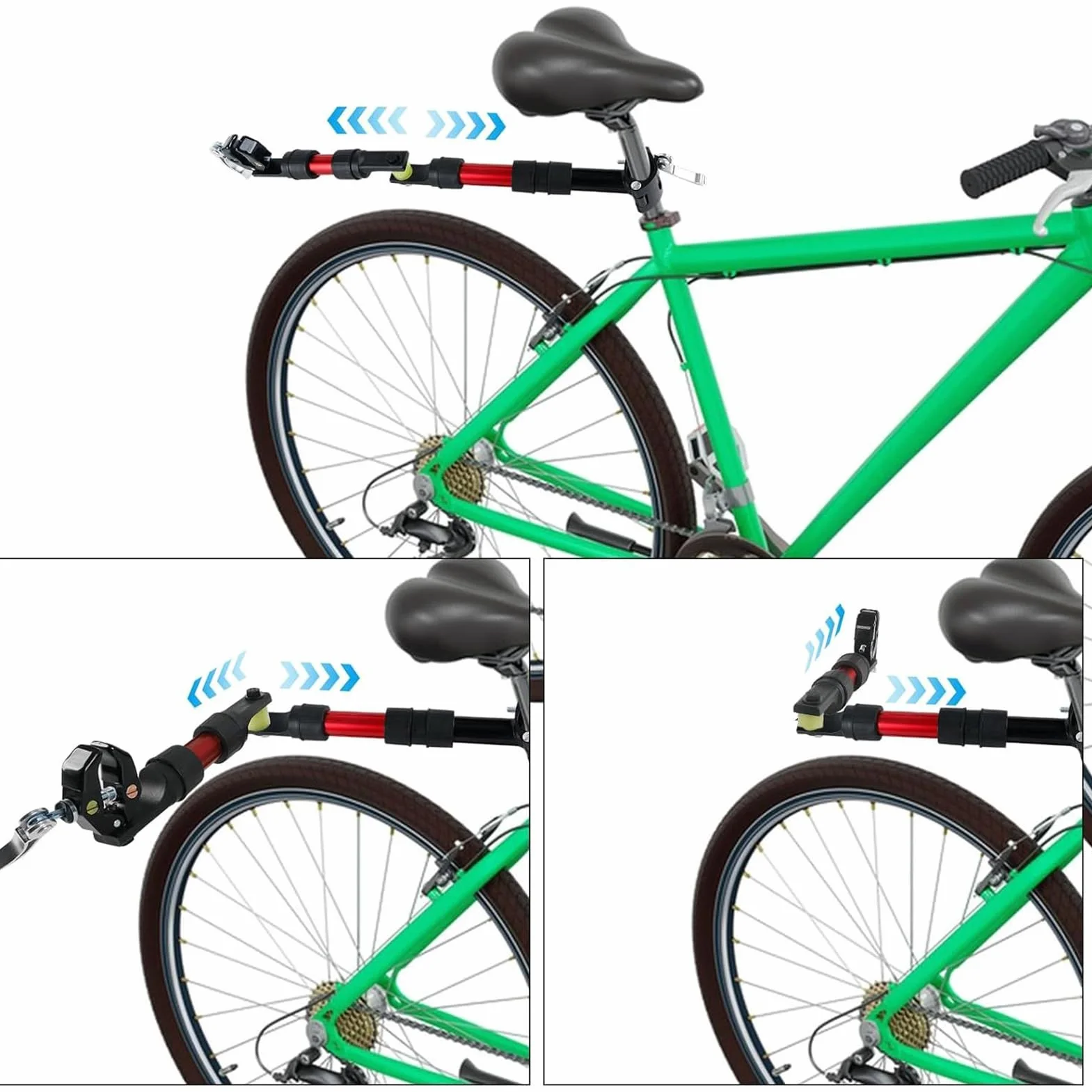 Attacco per Rimorchio Bici, Adattatore Universale per Carrelli, Accessori Portapacchi Posteriore in Lega per Trasporto Bambini Animali Domestici e Avventure all'Aperto