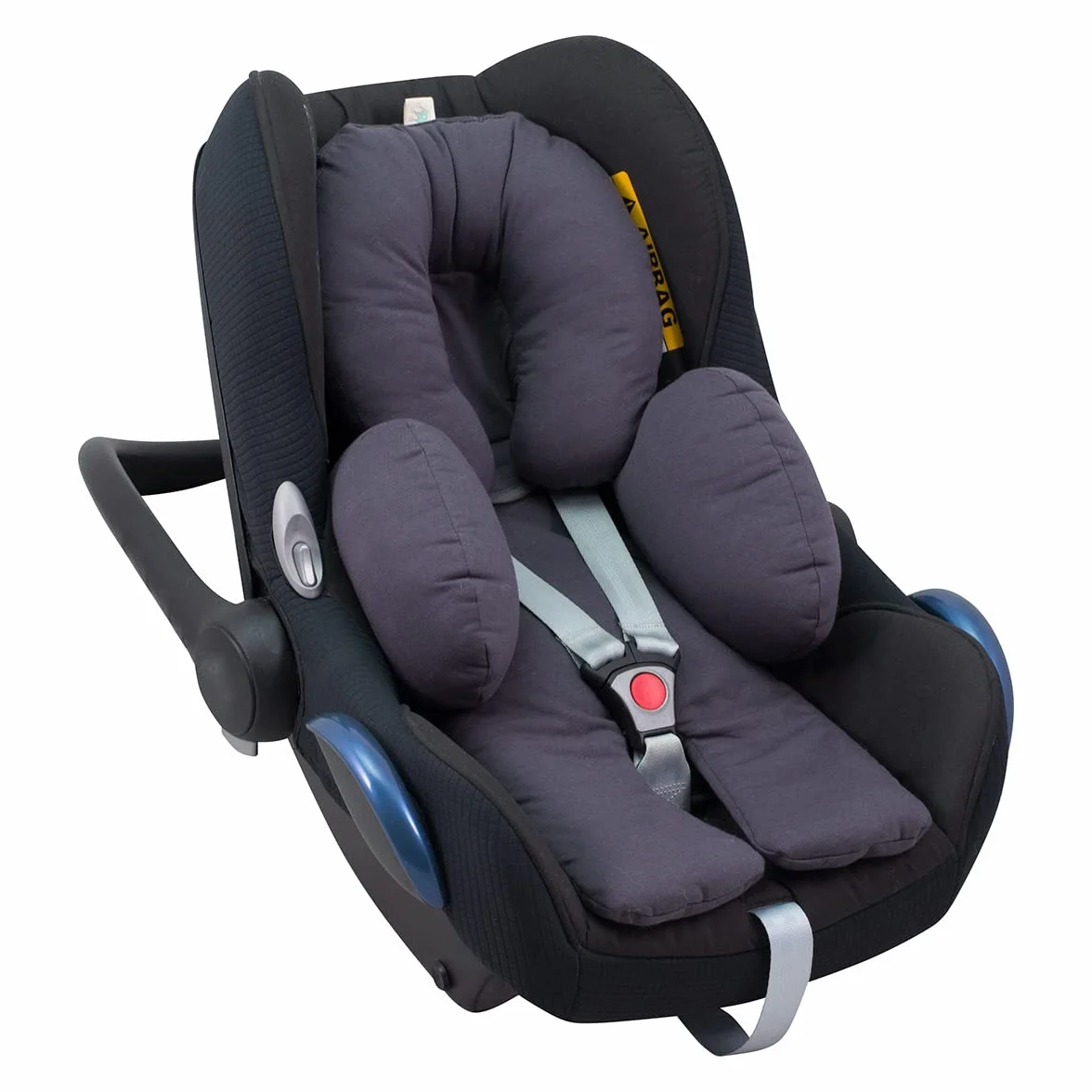 JYOKO KIDS Riduttore Antiallergico universale per Ovetto, Passeggino, Navicella 100% cotone (Marengo, Supporto per testa e corpo)