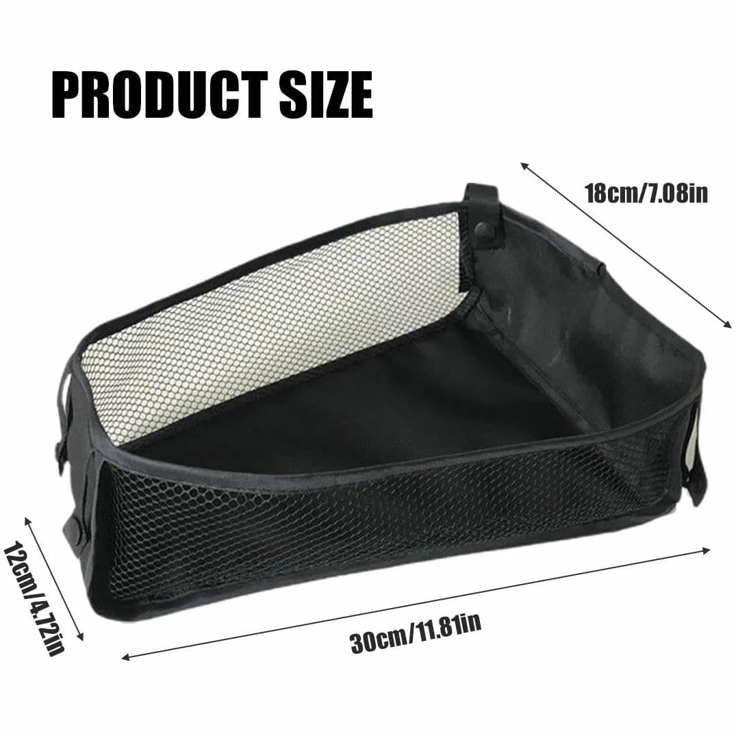 Cestino per passeggino, Resistente alla Polvere, per Passeggino, Fondo da Appendere al Fondo del Passeggino, borsa portaoggetti universale per riporre i prodotti del bambino, Nero