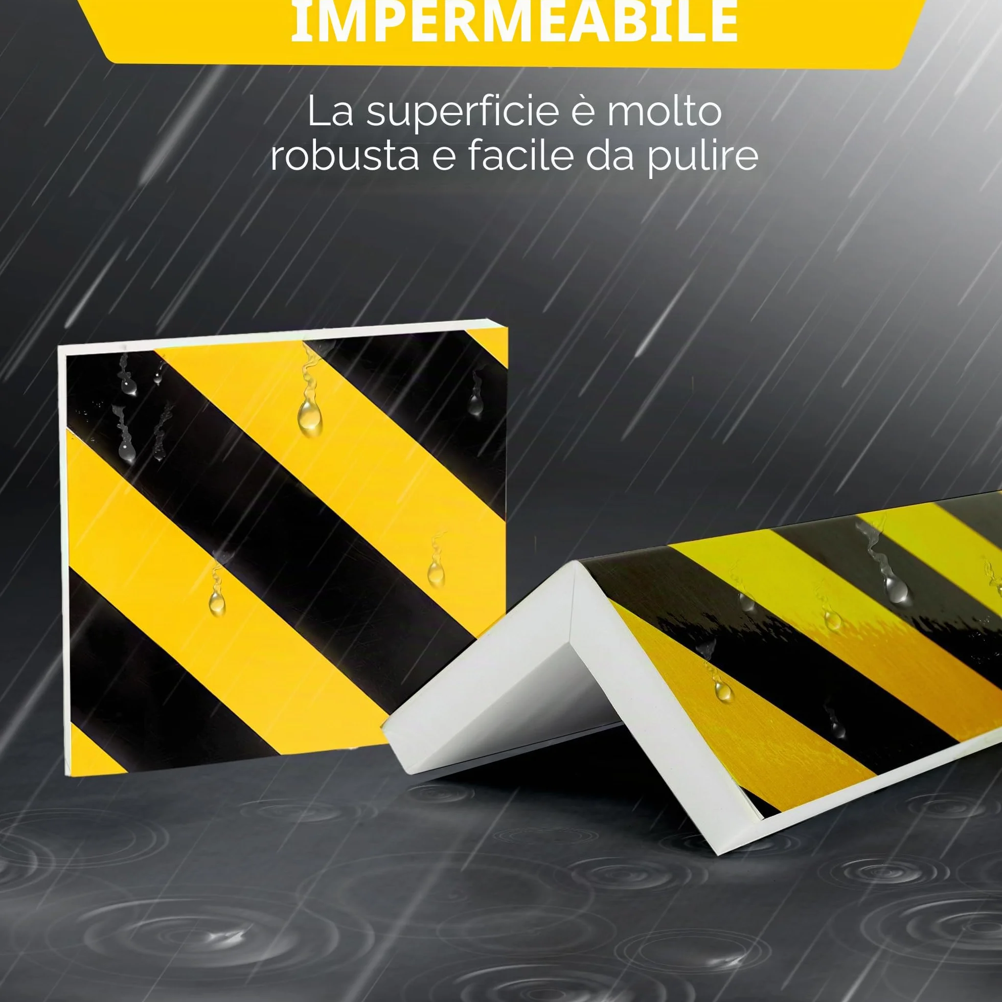 NURADA Paracolpi Garage. Protezione Portiere Auto. Pack 5. Paracolpi Portiere Auto. Paraspigoli Angolari. Angolari per Muro. Paraspigoli Gommapiuma. (4 unità 40x20x2cm + 2 unità 20x20x2cm) (Giallo)