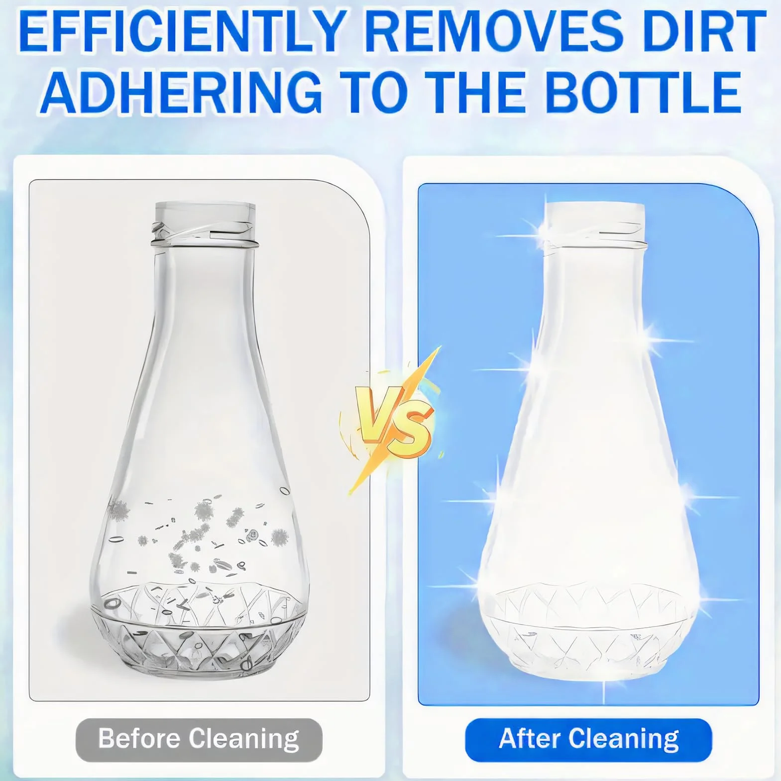 Scovolino per Bottiglie 31 cm con Testa in Spugna Morbida, Pulizia Senza Graffi Potente per Bottiglie Sodastream, Duo, Vetro e Plastica – Spazzola Lunga Ergonomica e Durevole