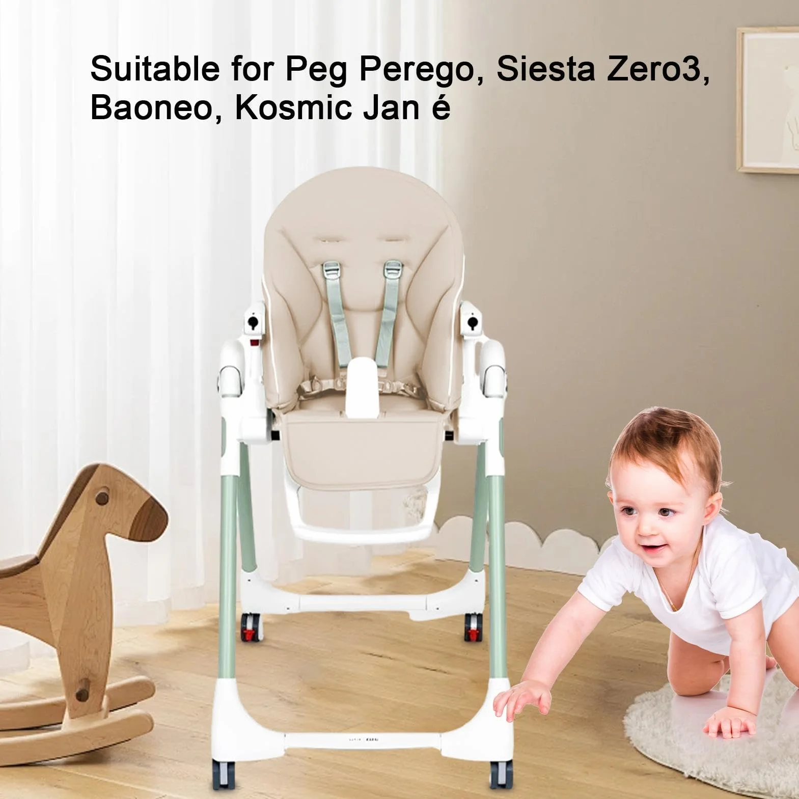 Cuscino Per Seggiolone - Fodera Per Sedia Da Pranzo Per Bambini | Fodera Per Cuscino Per Seggiolone | Copriseggiolone Universale | Copri Seggiolone Pappa | Coprisedia Per Seggiolone Per Peg-Perego