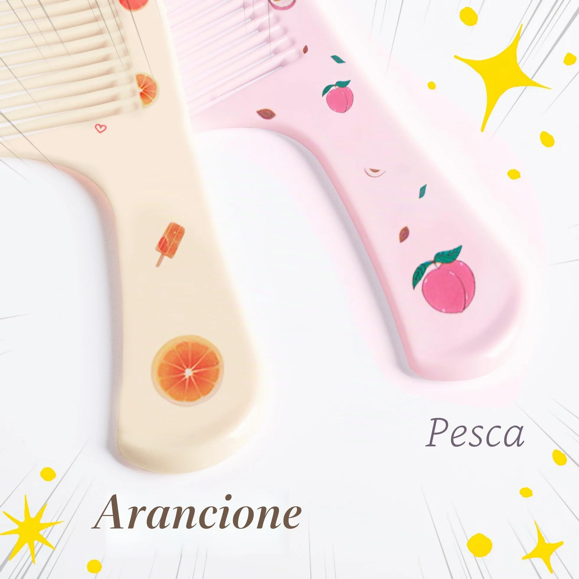 Set di 4 Spazzole per Capelli e Pettini Bambina, Pettine Districante per Capelli Bagnati e Asciutti, Spazzola a Coda di Ratto per Parrucchieri Ragazze e Ragazzi, Regalo Carino