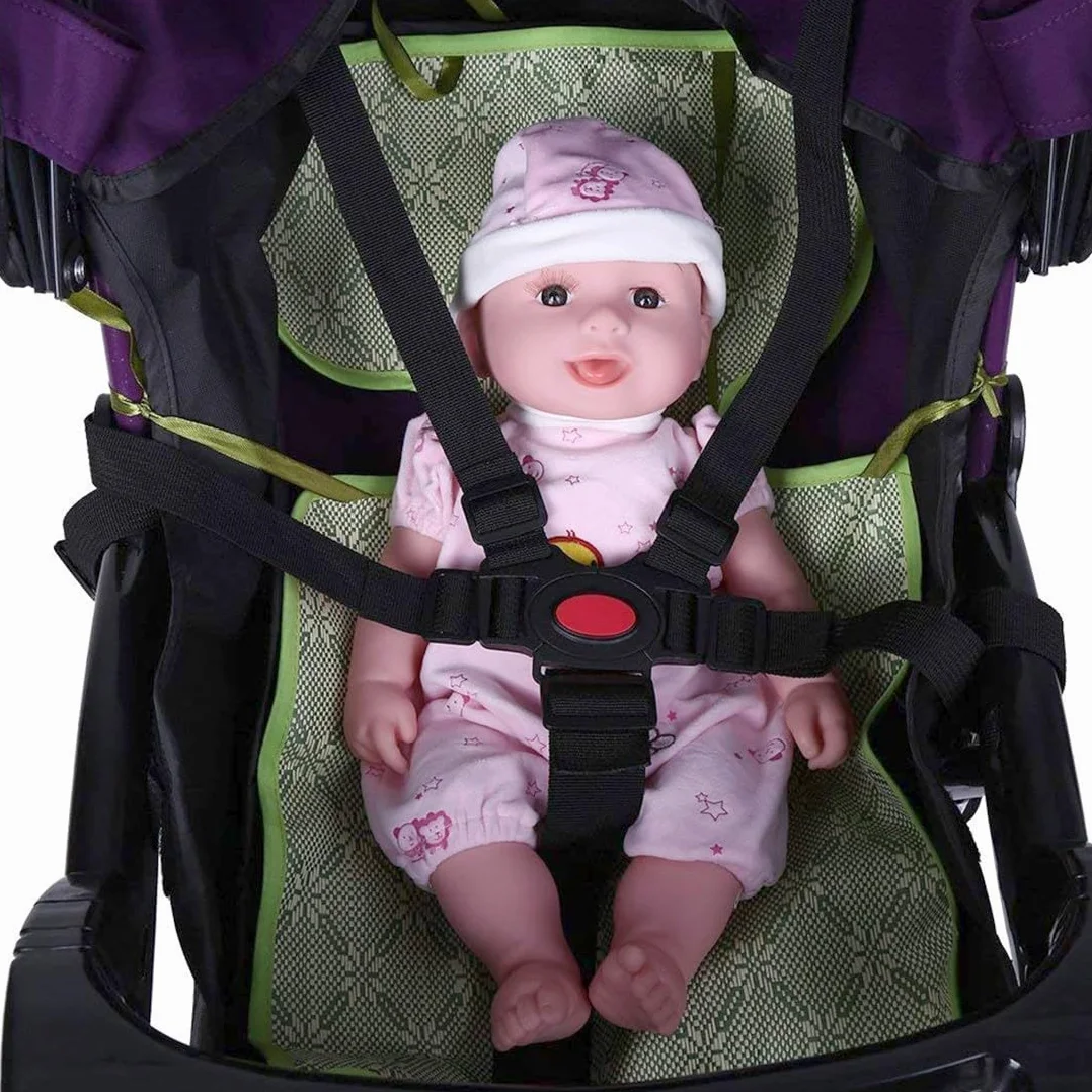 ZKGYUS Cinture Universali per Seggiolone Cinghie per Seggiolone a 5 Punti, Regolabile Cintura di Sicurezza per Bambini per Seggiolino Cinghie Passeggini per Bambini, Nero