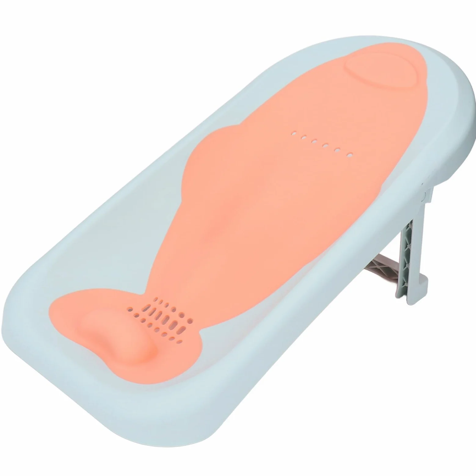 Supporto per Seggiolino per Bagnetto, Supporto per Bagnetto Ergonomico Pieghevole per Lavandino per Neonato (Verde Matcha)