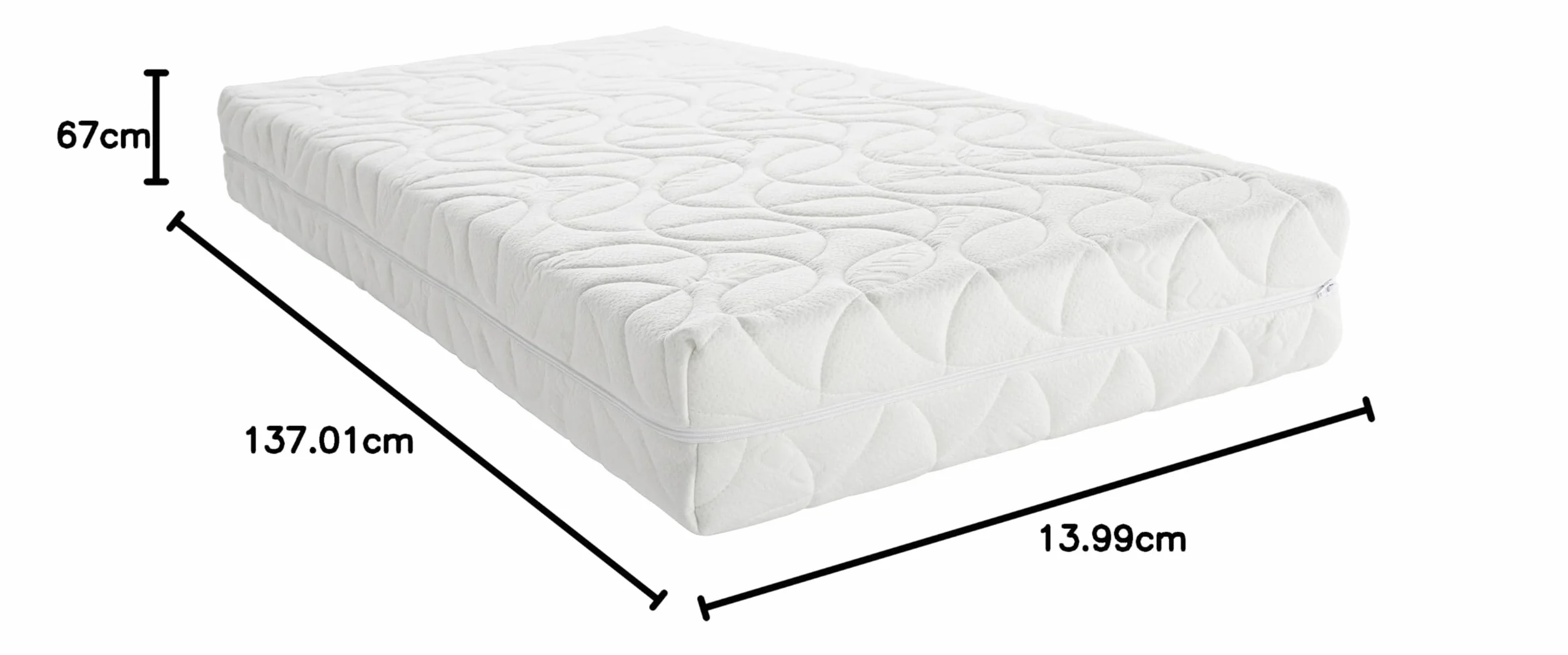 Babysom - Materasso Lettino Bambino | Per Neonato - Bambù Naturale - 70x140 cm - Altezza 14cm - Antiacari - Antisoffoco e Traspirante - Sfoderabile - Garanzia 10 anni