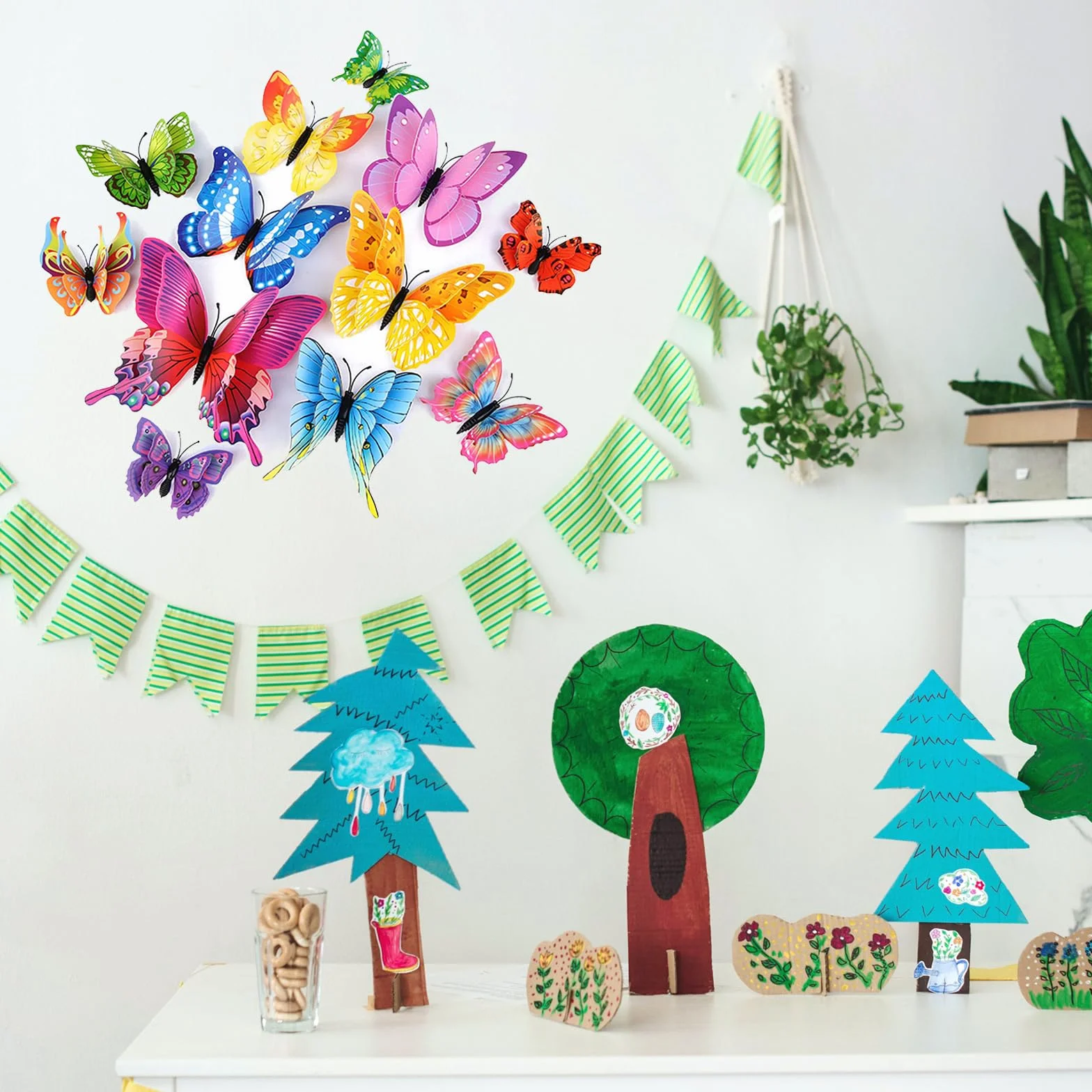 24 pezzi decorazione da parete con farfalle 3D con magneti, adesivi a farfalla, decorazione per feste, camera da letto, cameretta dei bambini, matrimonio e altro ancora