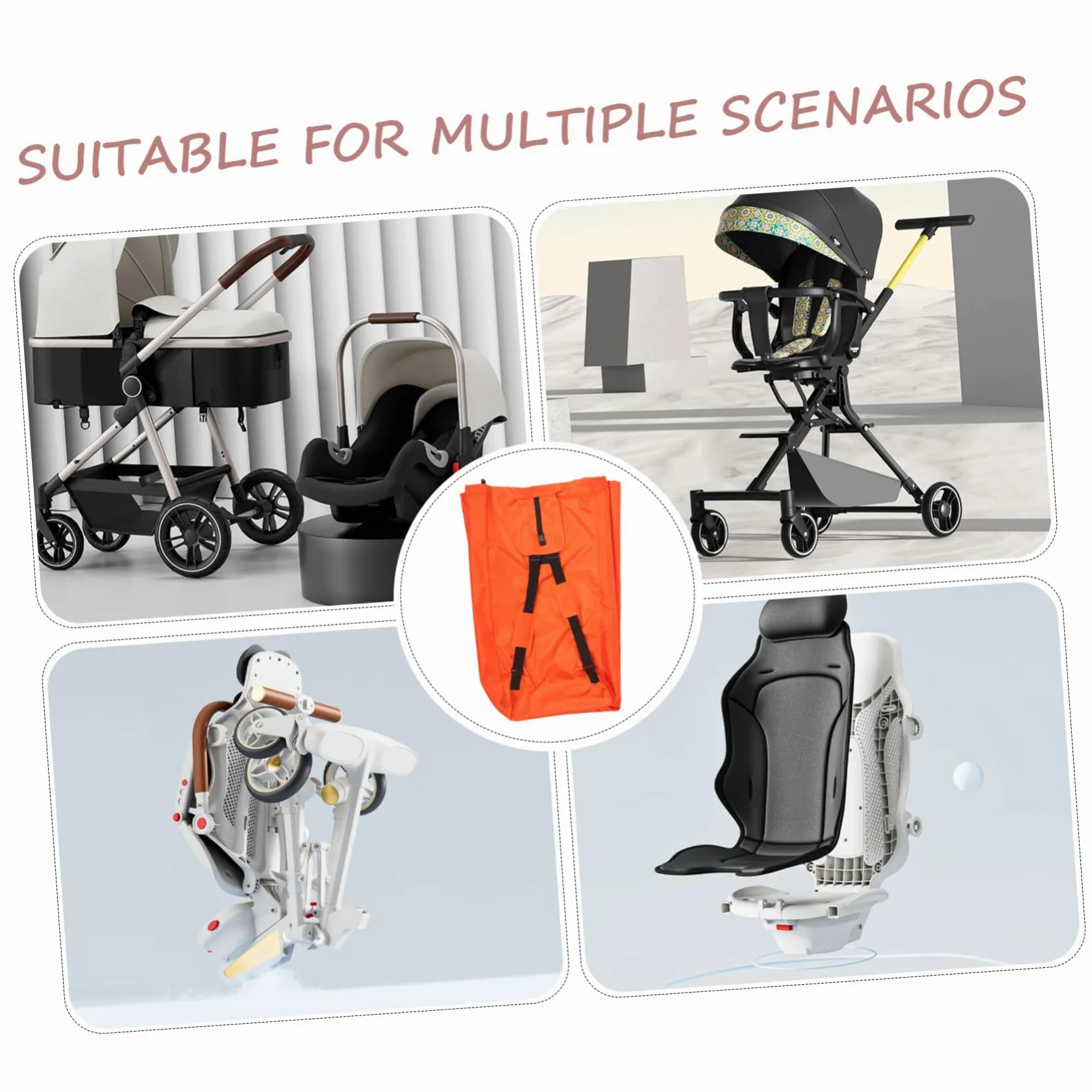 Mobestech Borsa da Viaggio per Passeggino, Sacca Porta Passeggino Oxford, Compatta e Pieghevole, per Viaggio