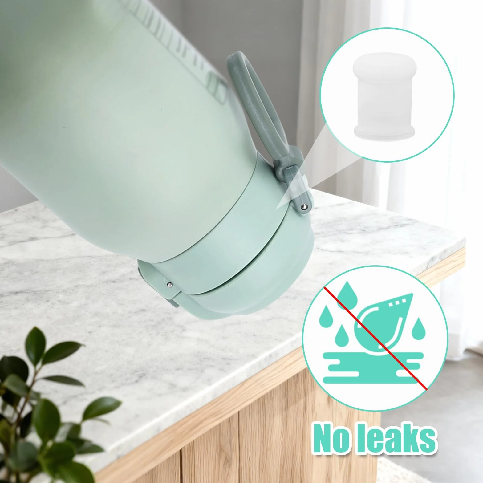4pz Set di Accessori per Scaldabiberon Compatibile con Momcozy, Tappi Anti-Perdite e Anelli di Tenuta in Silicone Senza BPA per Scaldabiberon Portatile da 500ml