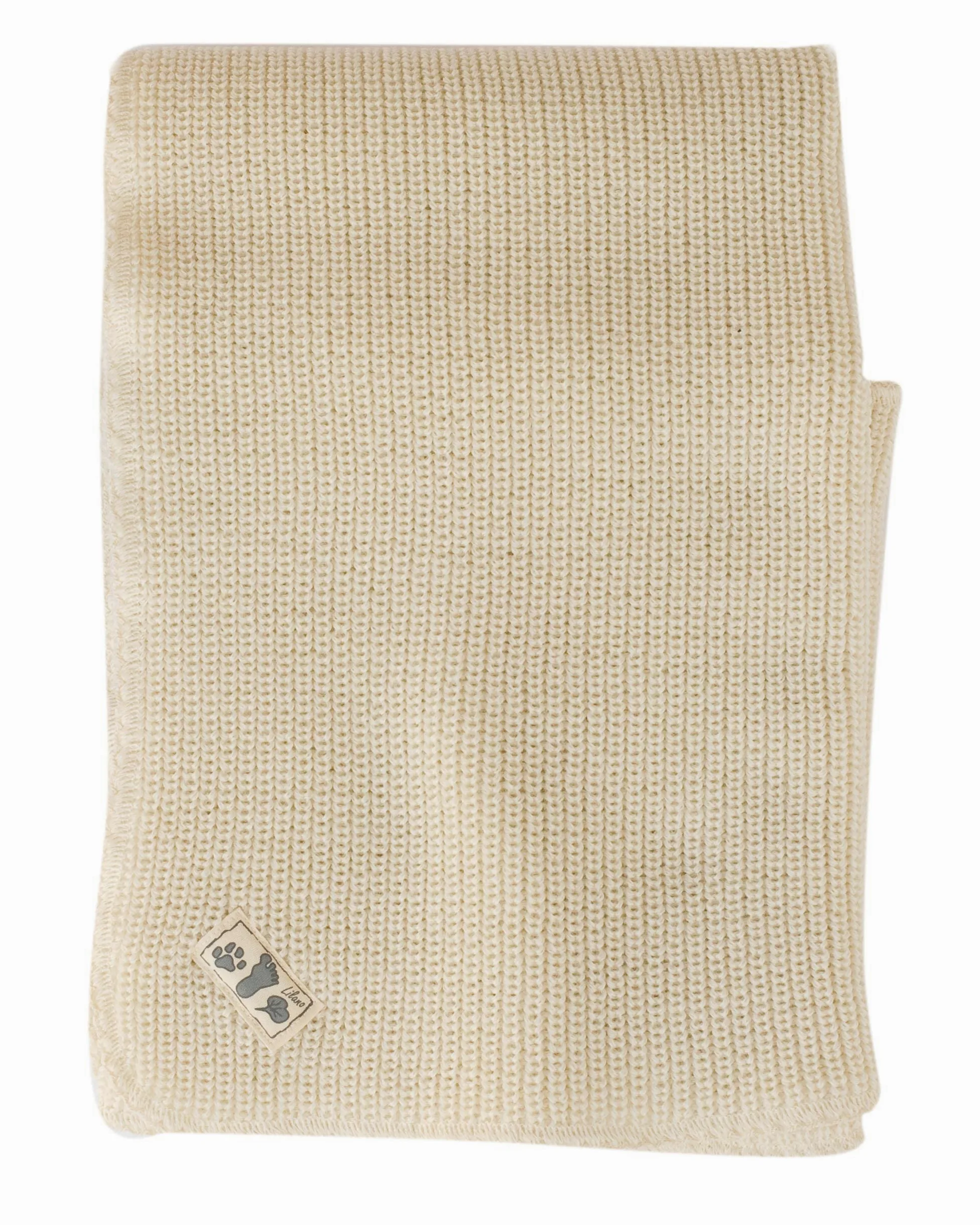 Lilano, Coperta spessa per bambini, 100% lana (kbT), 90 x 85 cm (naturale)